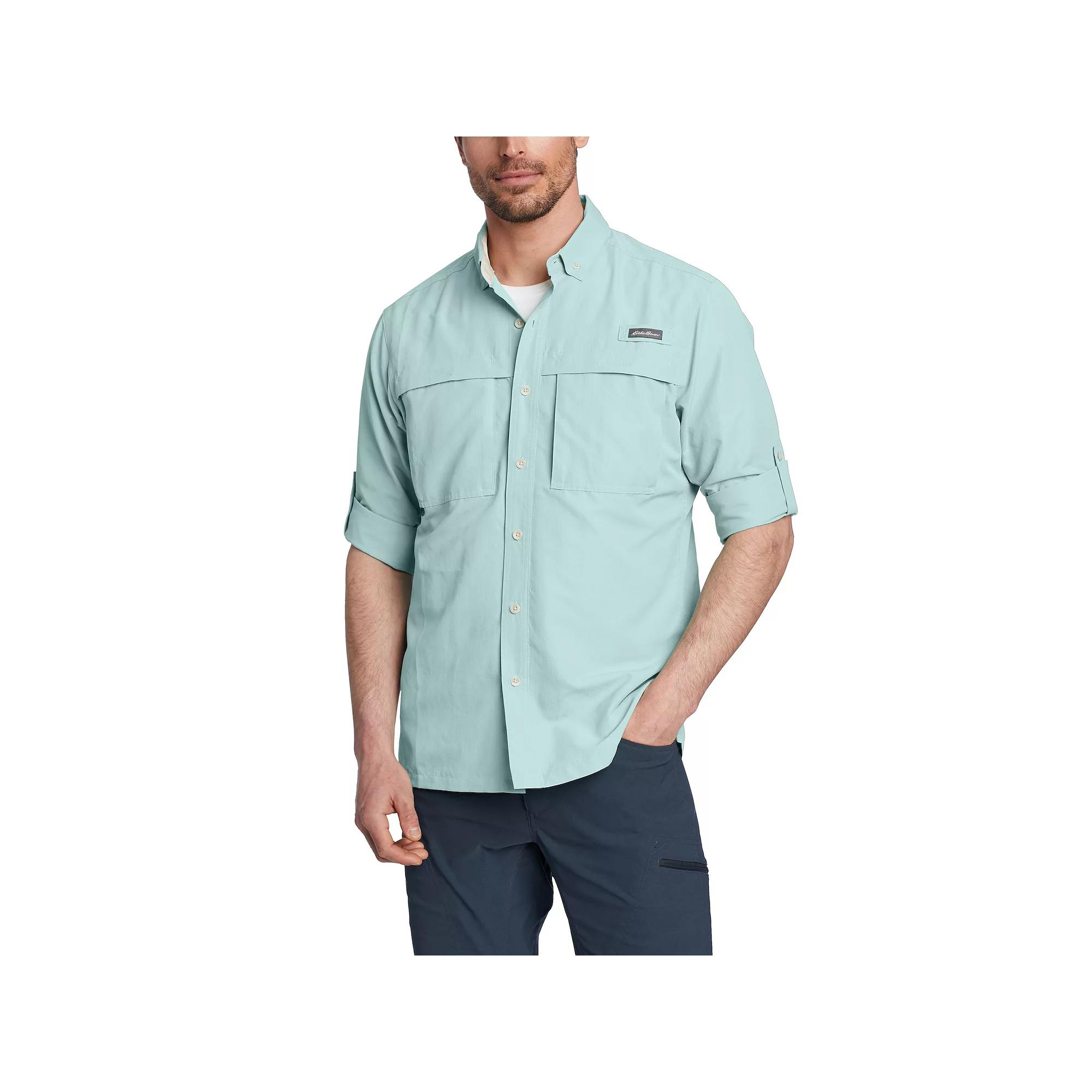 Big & Tall Eddie Bauer Ripstop Guide Long Sleeve Button Down Shirt, Men's,  Product Image