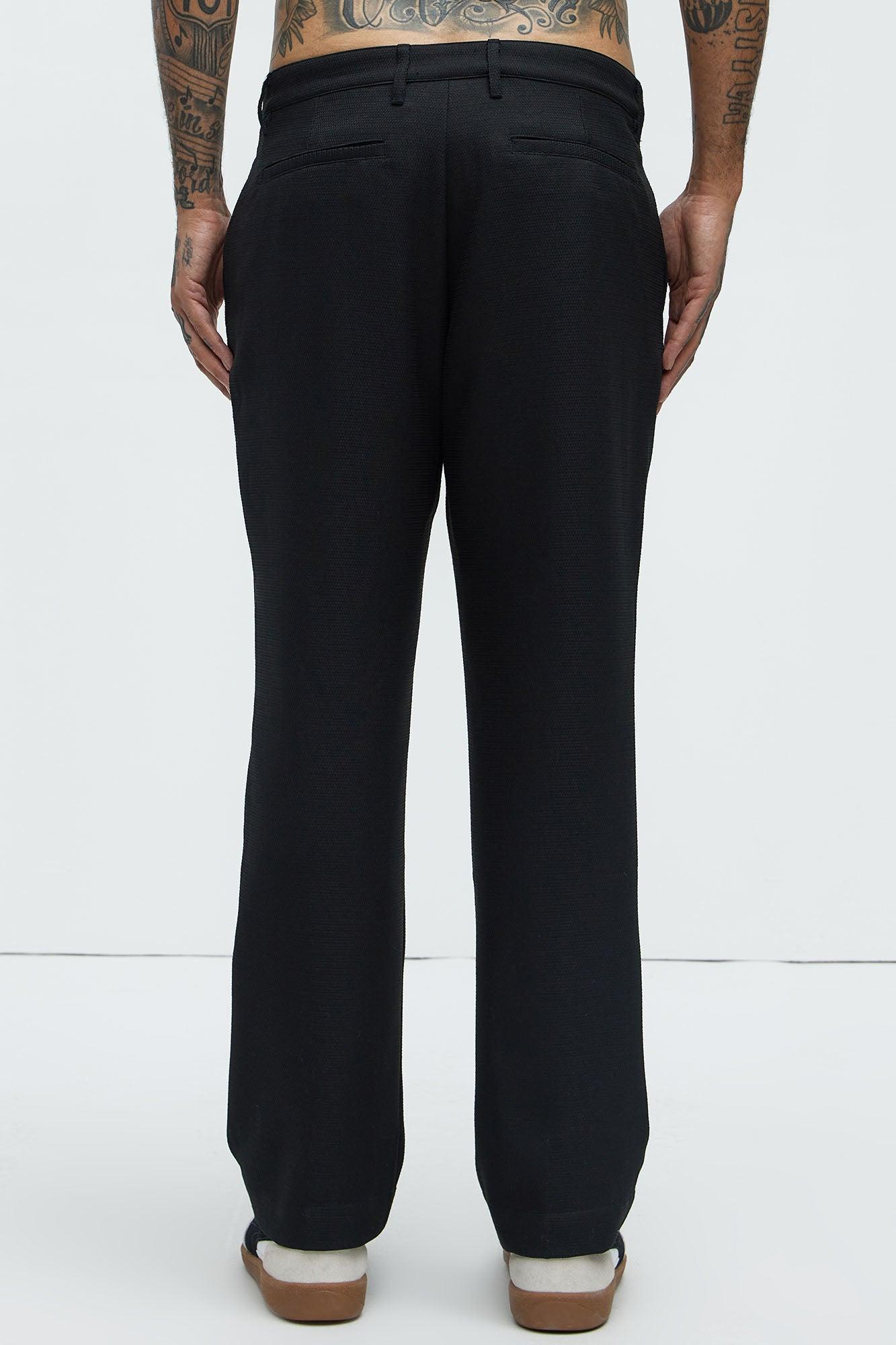 Kerr Pleated Straight Trousers - Black Product Image