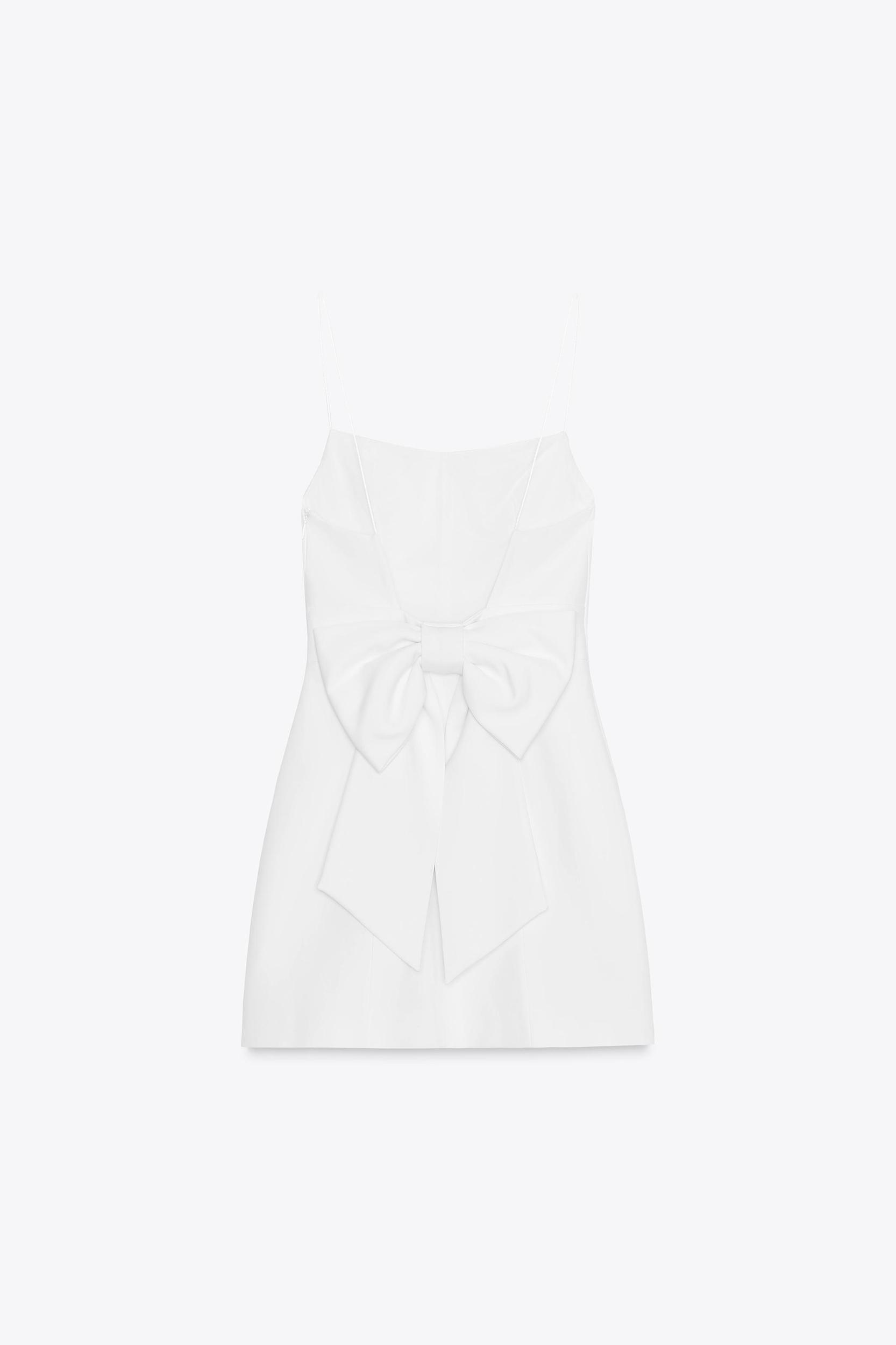 STRETCH SHORT BOW DRESS Product Image