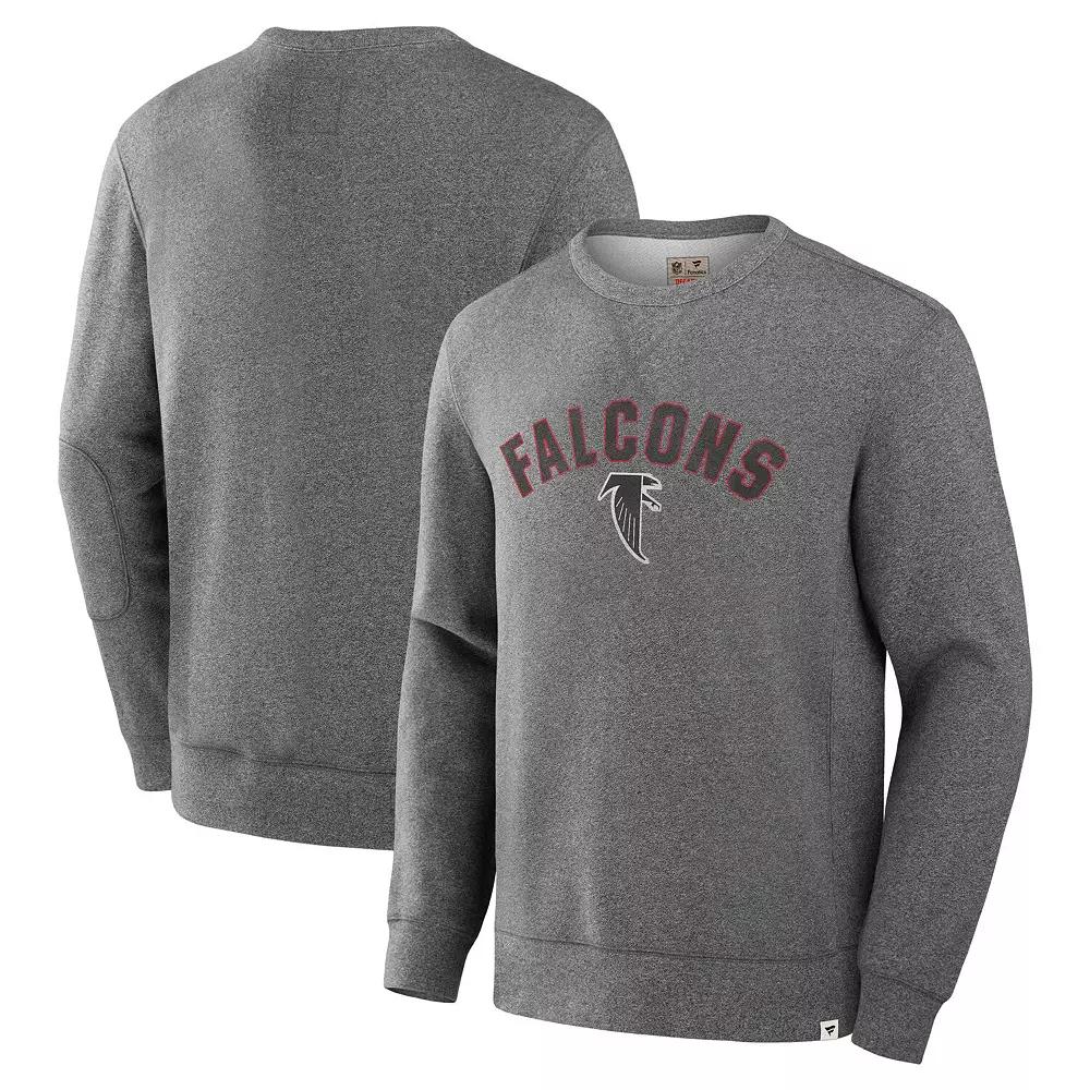 Men's Fanatics Heather Gray Atlanta Falcons Loop Terry Pullover Sweatshirt,  Product Image