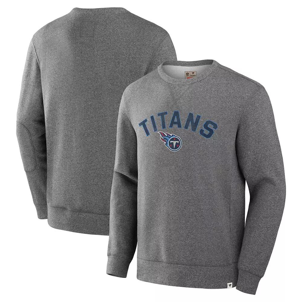 Men's Fanatics Heather Gray Tennessee Titans Loop Terry Pullover Sweatshirt,  Product Image