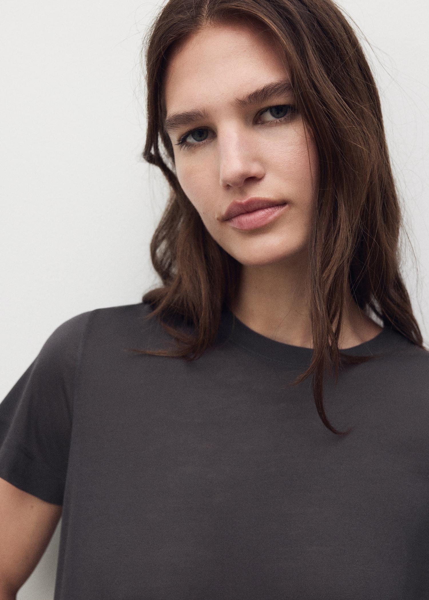 Short-sleeved micro-modal pajama top - Women | MANGO USA Product Image