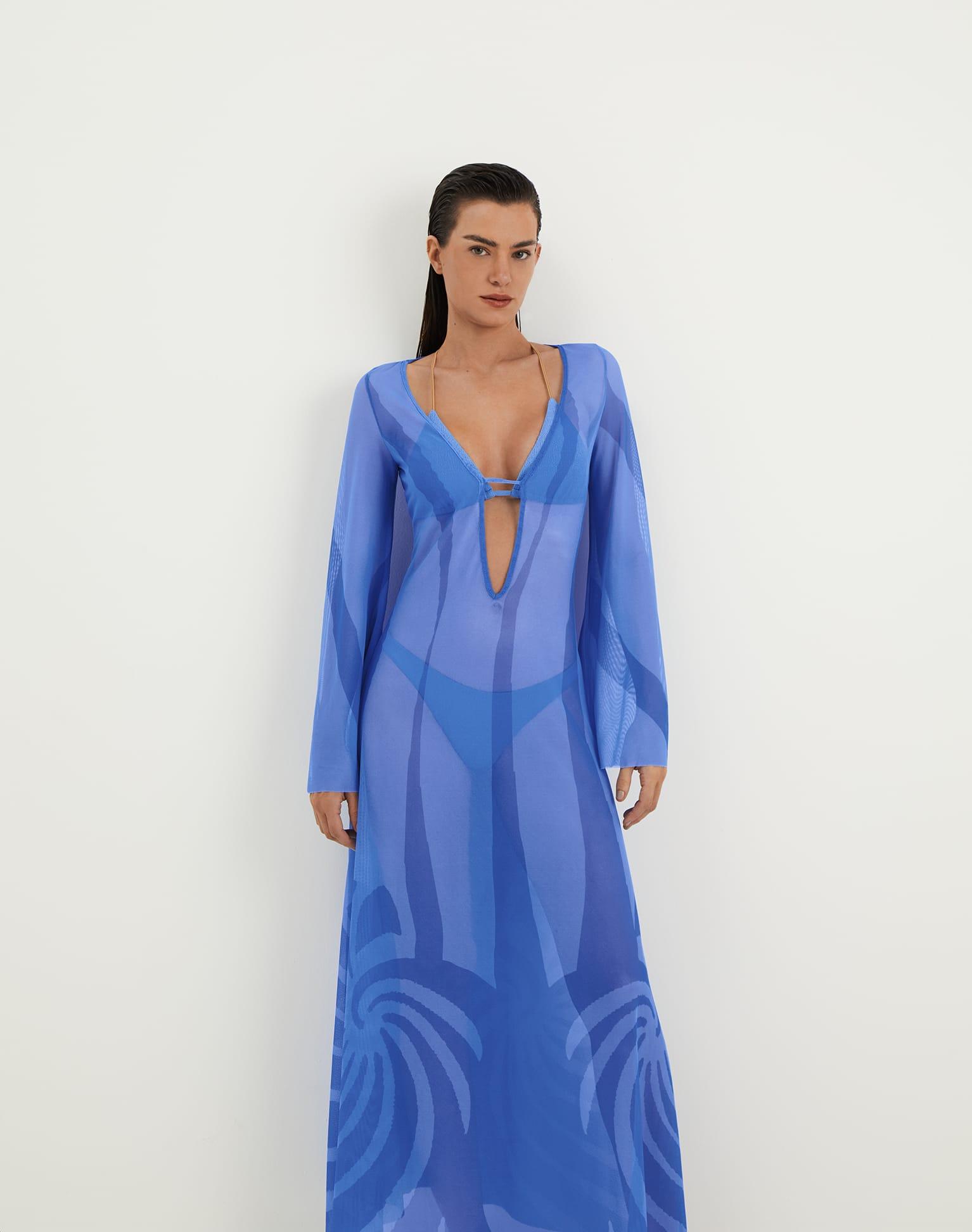 Lidi Long Cover Up Tunic - Neptune Product Image