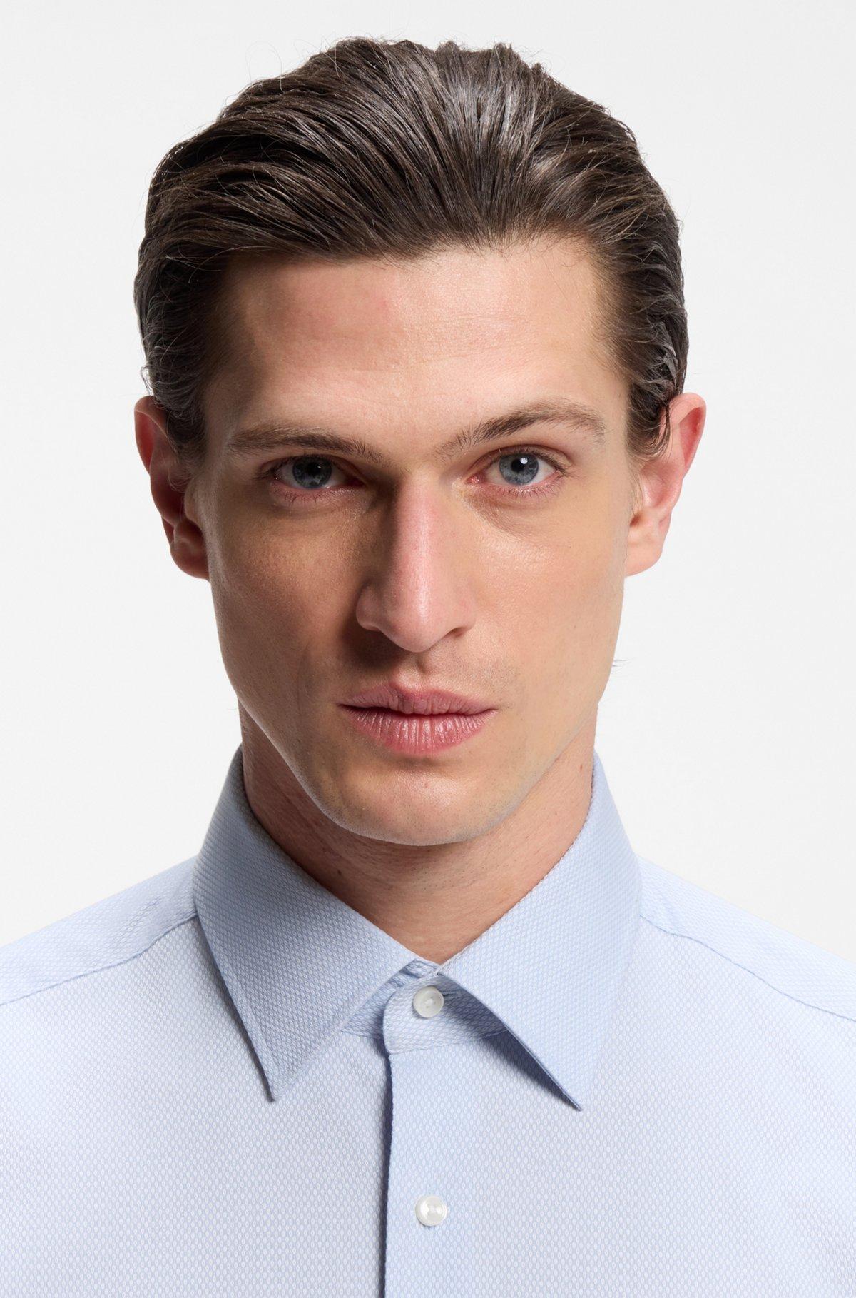 Easy-iron regular-fit shirt in stretch-cotton dobby Product Image