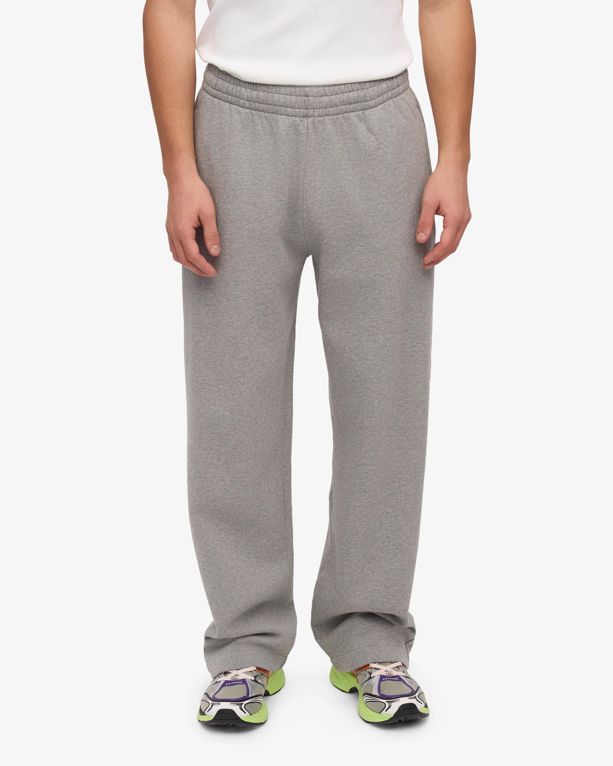 Organic Straight Leg Sweatpants - Heather Grey Product Image