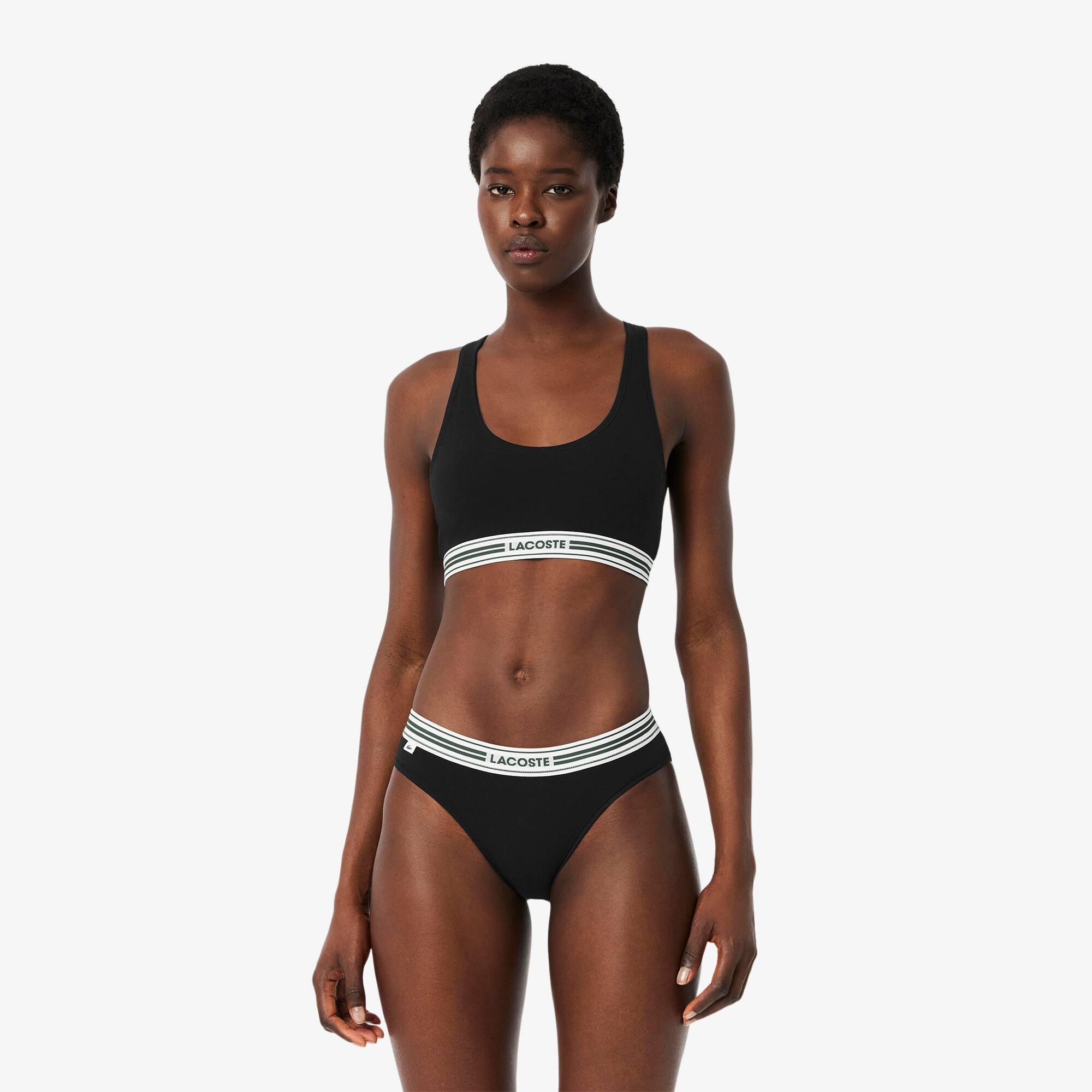 Contrast Band Stretch Cotton Bralette Product Image