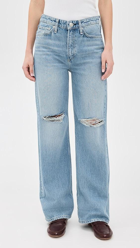 rag & bone Logan Mid-Rise Wide Leg Jeans | Shopbop Product Image