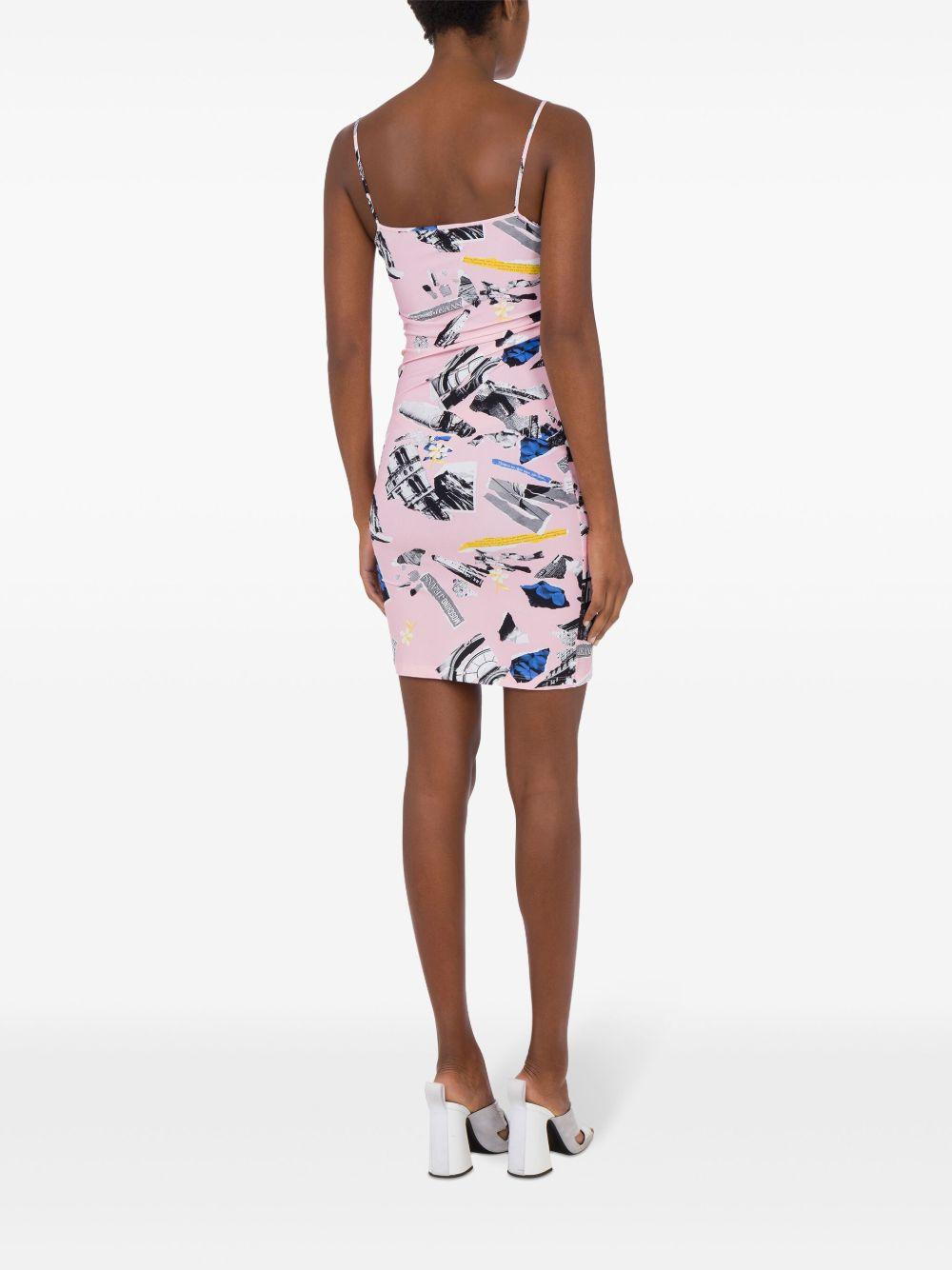 collage-print mini dress Product Image