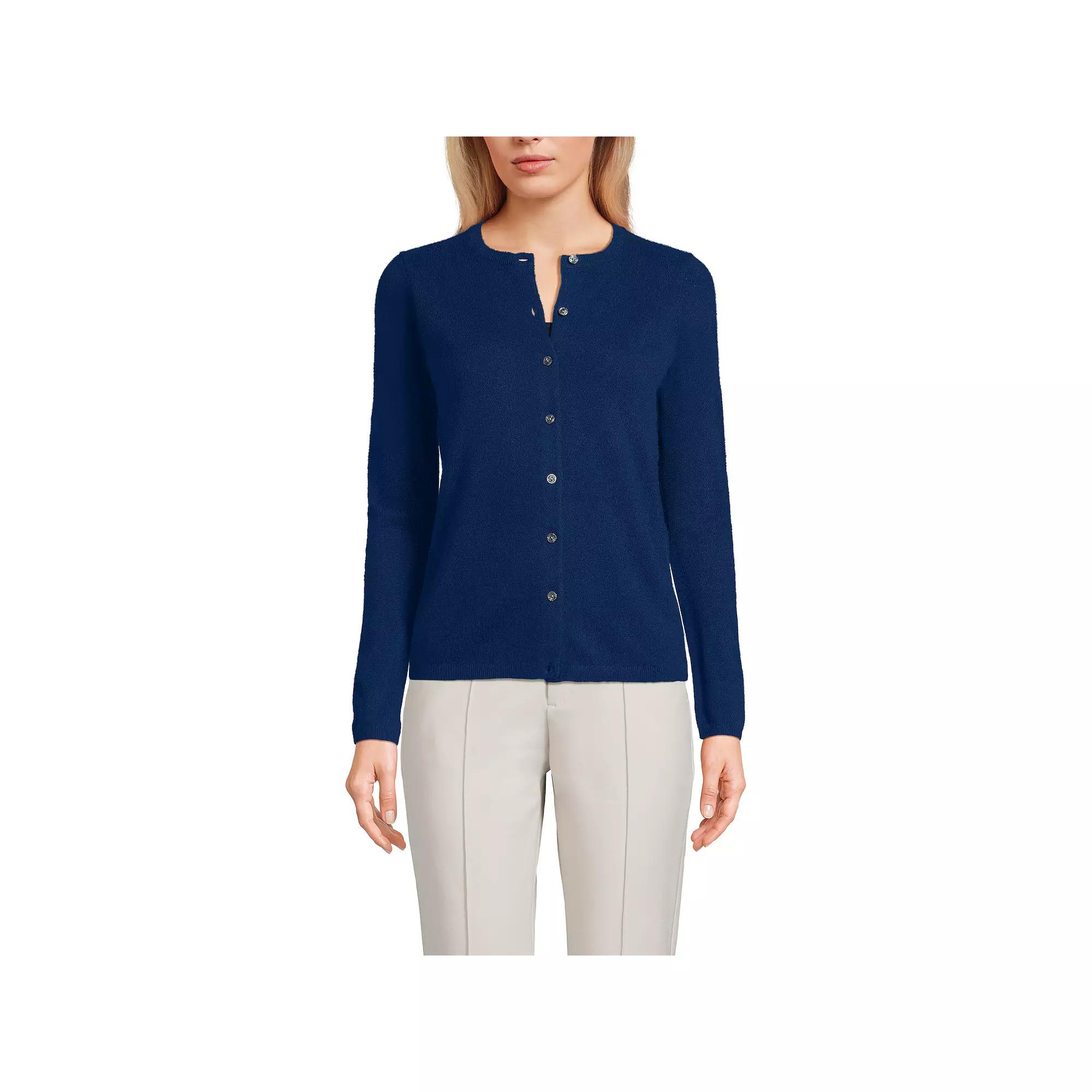 Women's Lands' End Classic Cashmere Cardigan Sweater,  Product Image