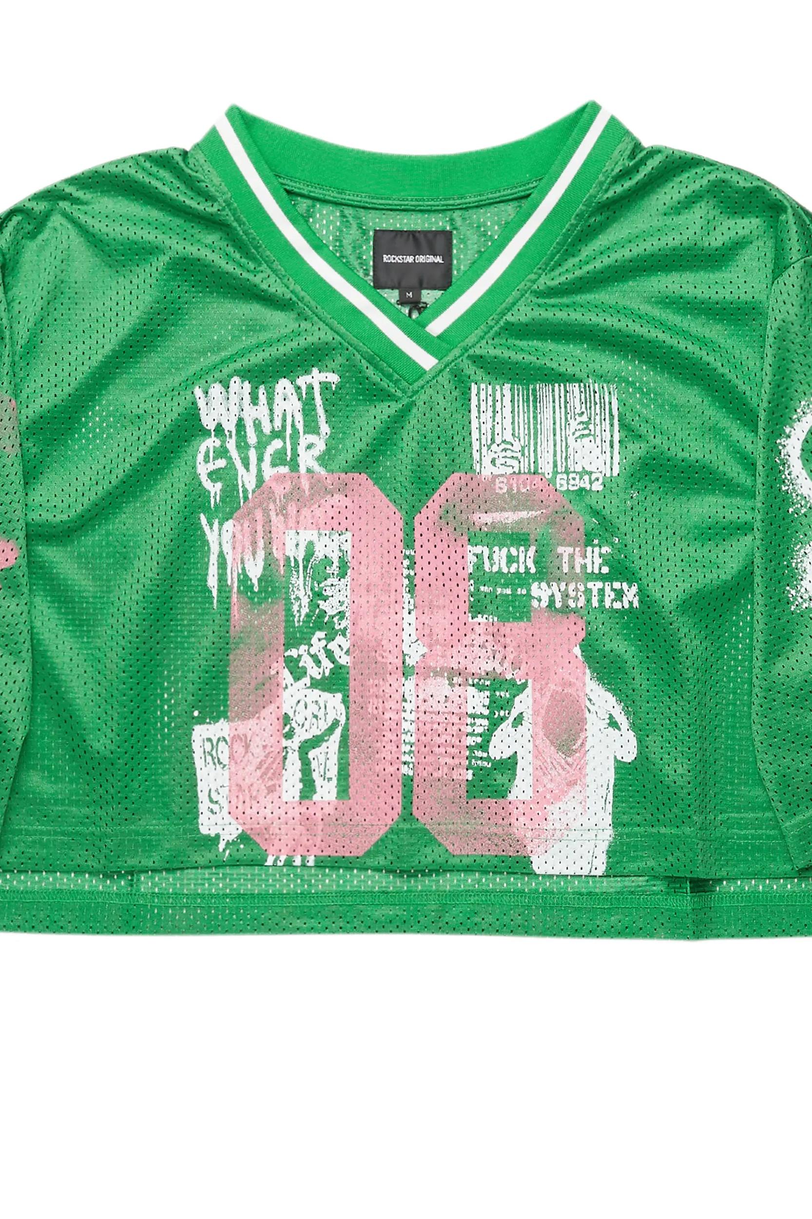 Riana Green Mesh Jersey Female Product Image