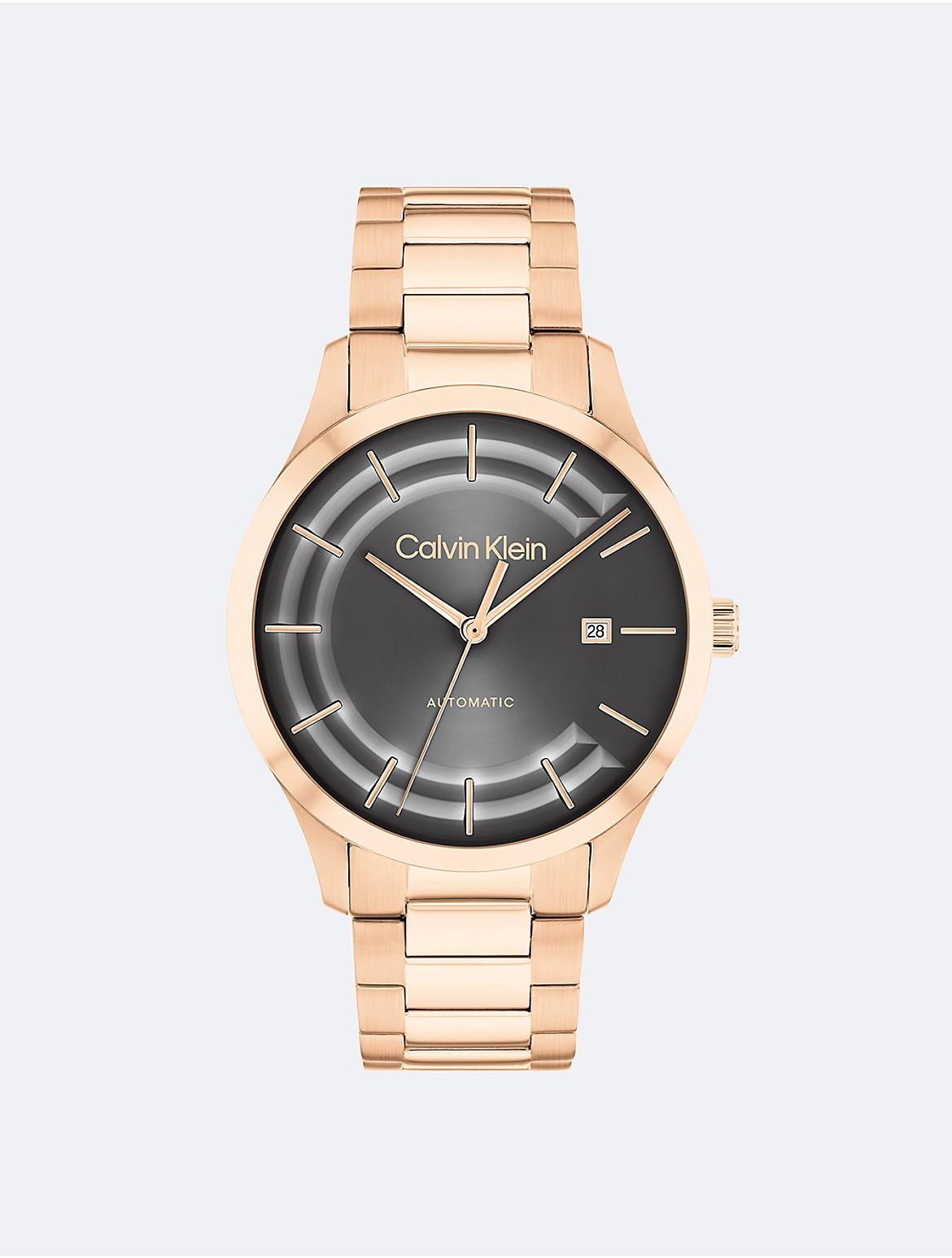 Calvin Klein Mens Automatic H-Link Bracelet Watch Product Image