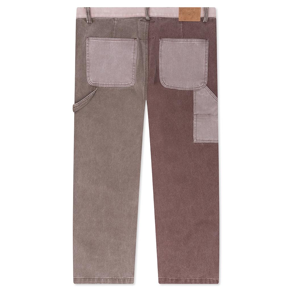 Patchwork Face Double Knee Pant - Brown/Multi Male Product Image