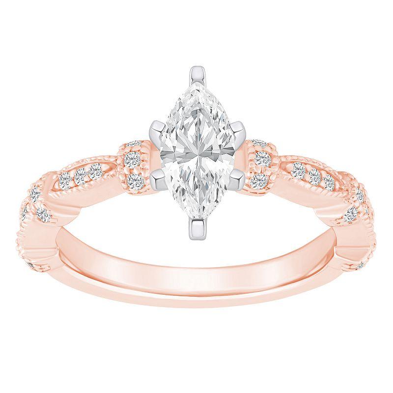 Alyson Layne 14k Gold 1/2 Carat T.W. Diamond Marquise Engagement Ring, Womens White Gold Product Image
