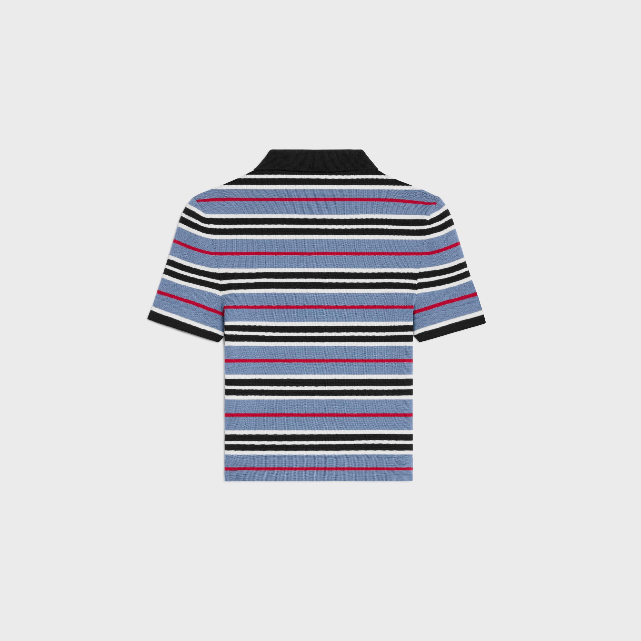 cropped polo IN striped cotton Product Image