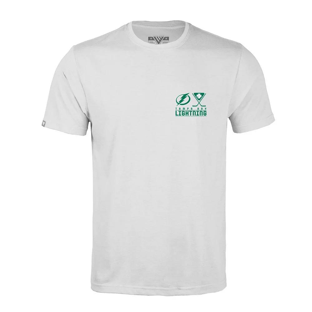 Men's Levelwear White Tampa Bay Lightning St. Patrick's Day Richmond T-Shirt,  Product Image