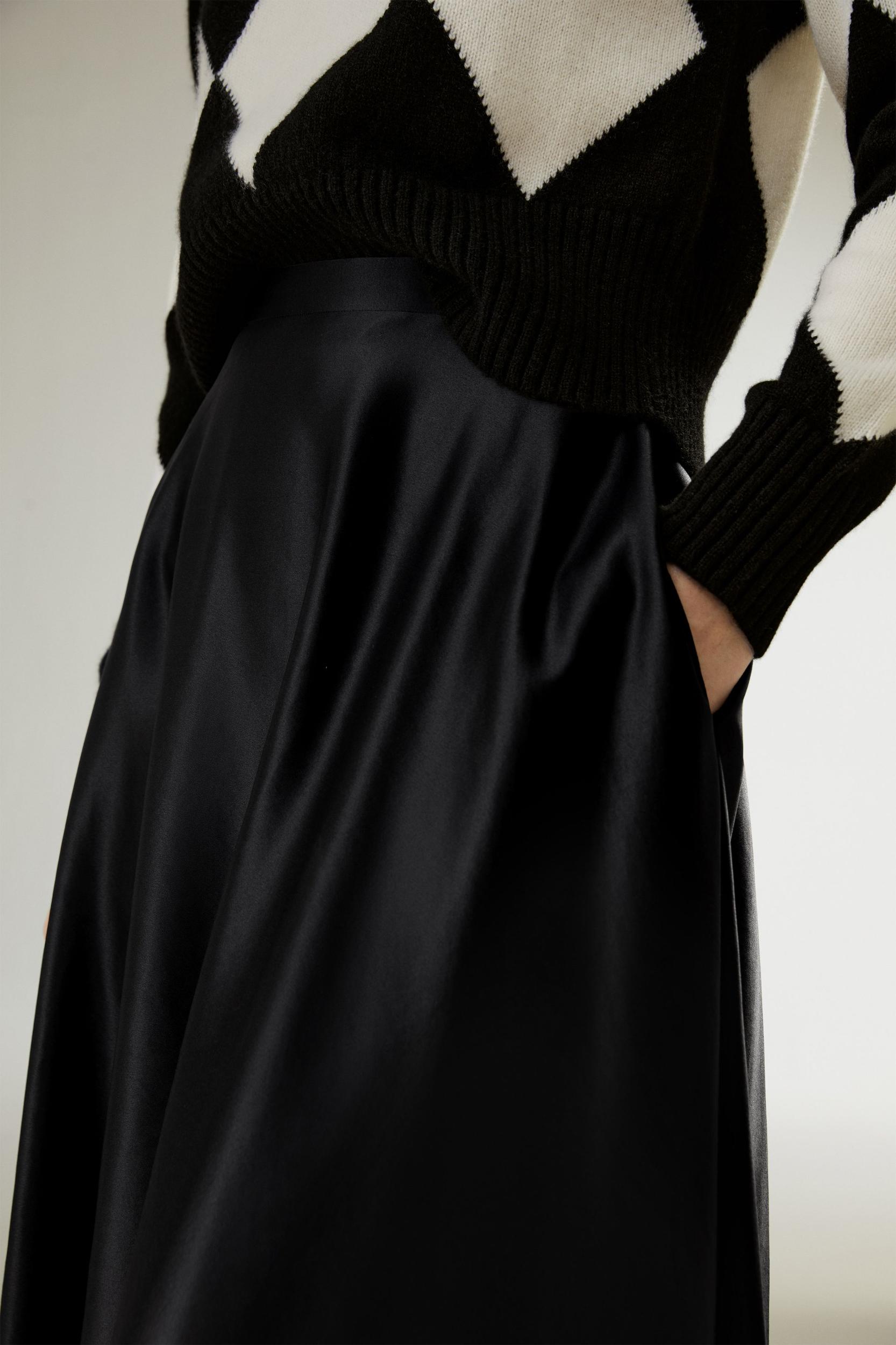 A-Line Silk Maxi Skirt Product Image