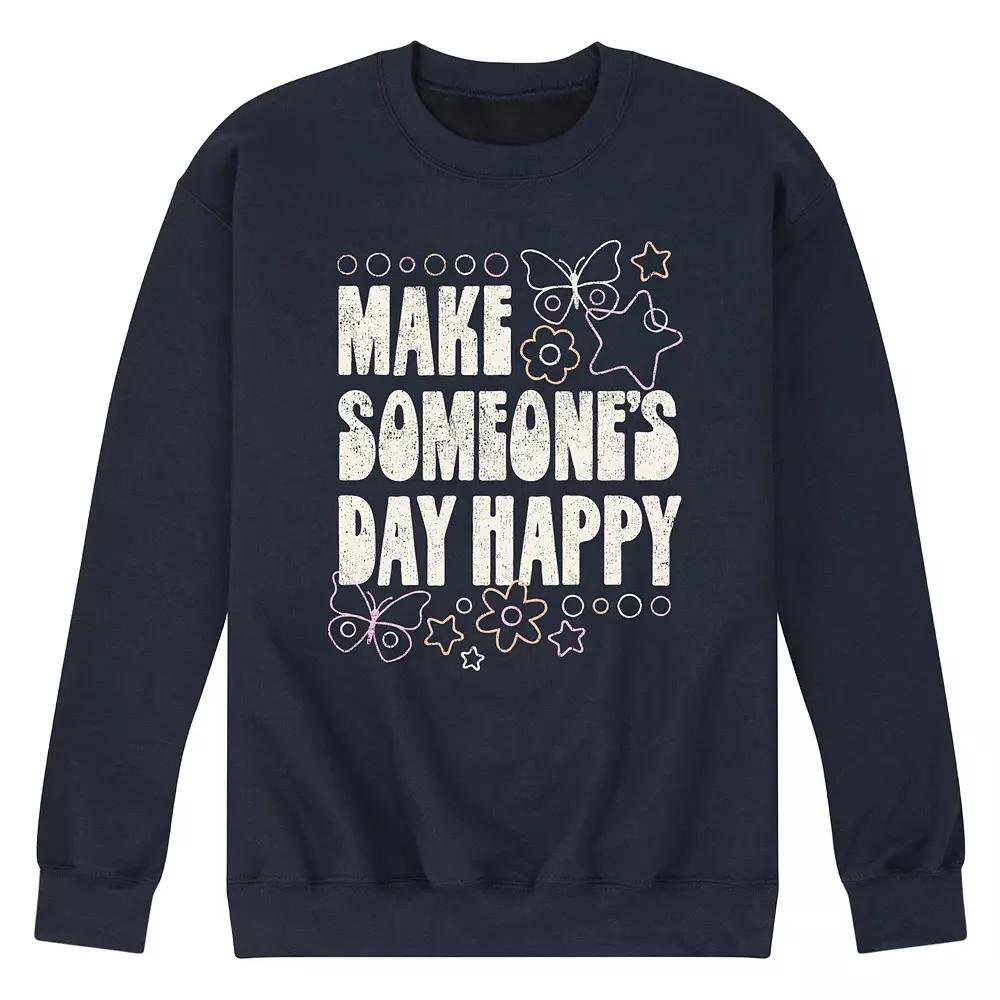 Men's Make Someone's Day Happy Fleece Sweatshirt,  Product Image