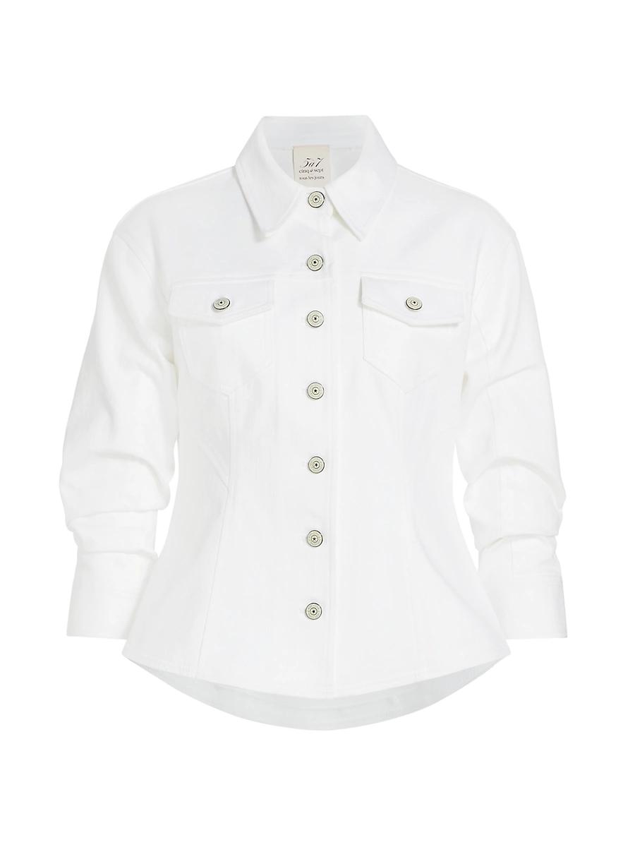 Womens Formfitting Denim Jacket Product Image