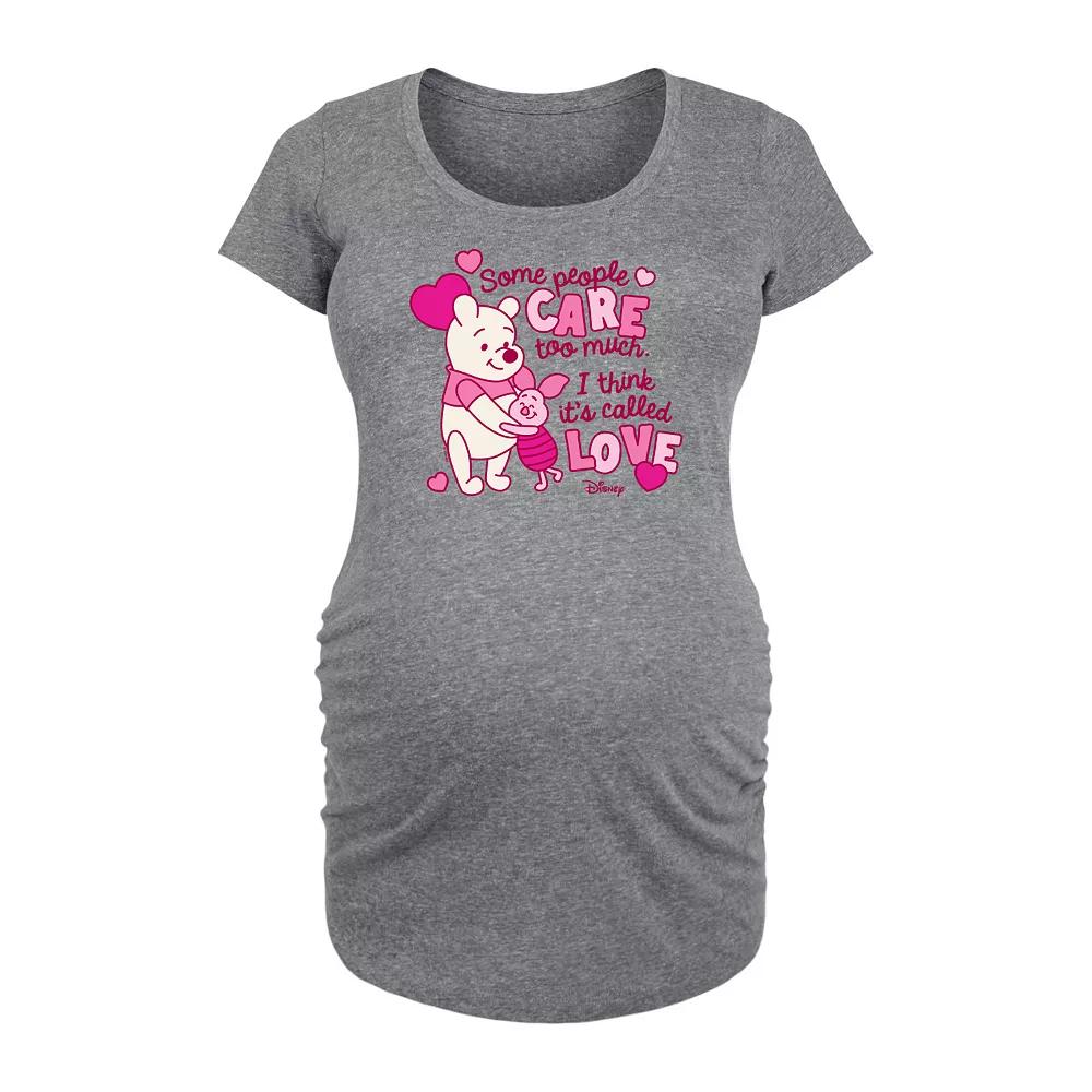 Disney's Winnie The Pooh Care Piglet & Pooh Maternity Love Graphic Tee, Women's,  Product Image