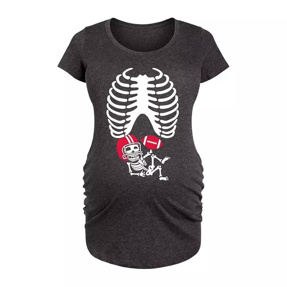 Maternity Skeleton Baby Football Graphic Tee, Women's,  Product Image