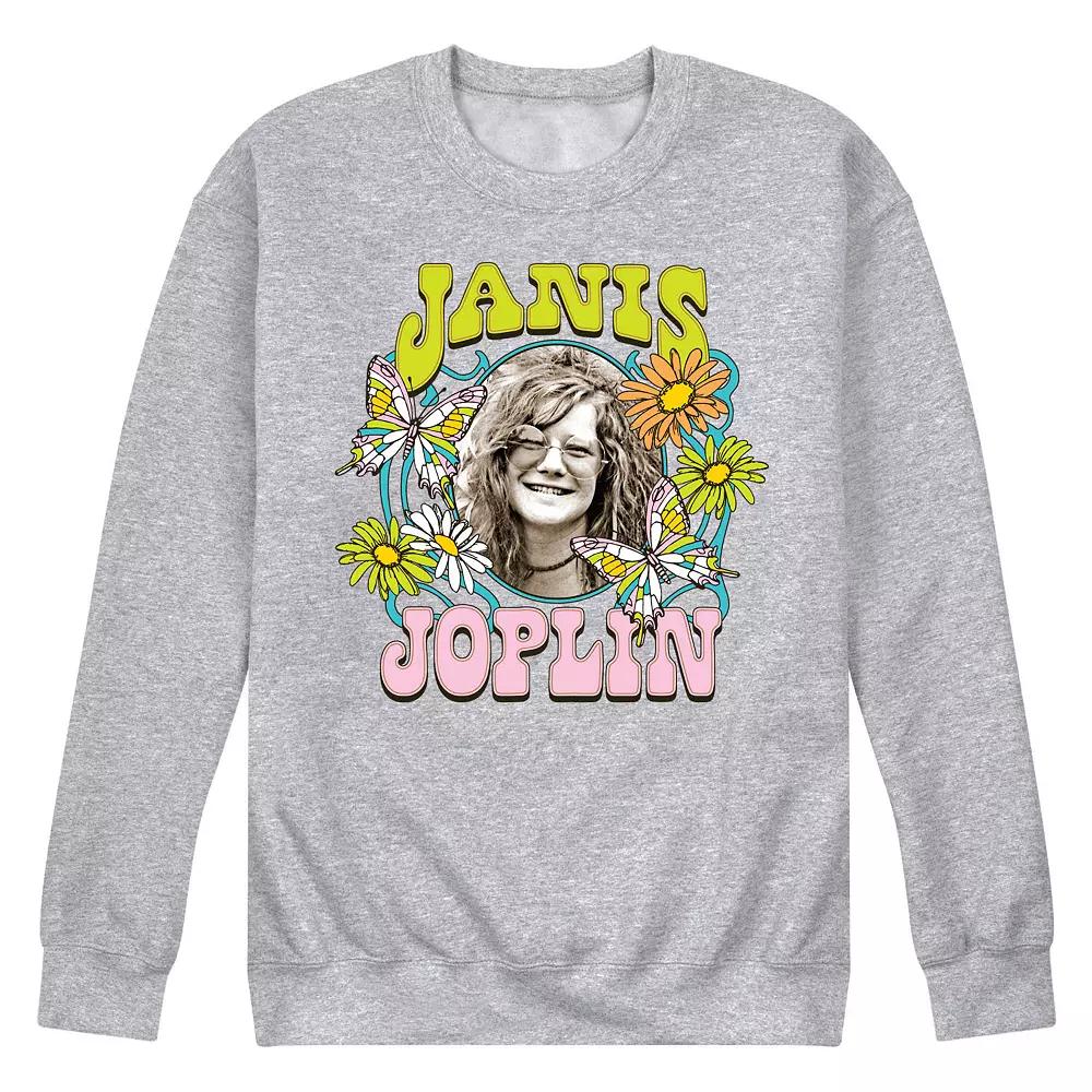 Men's Janis Joplin Butterfly Flowers Sweatshirt,  Product Image