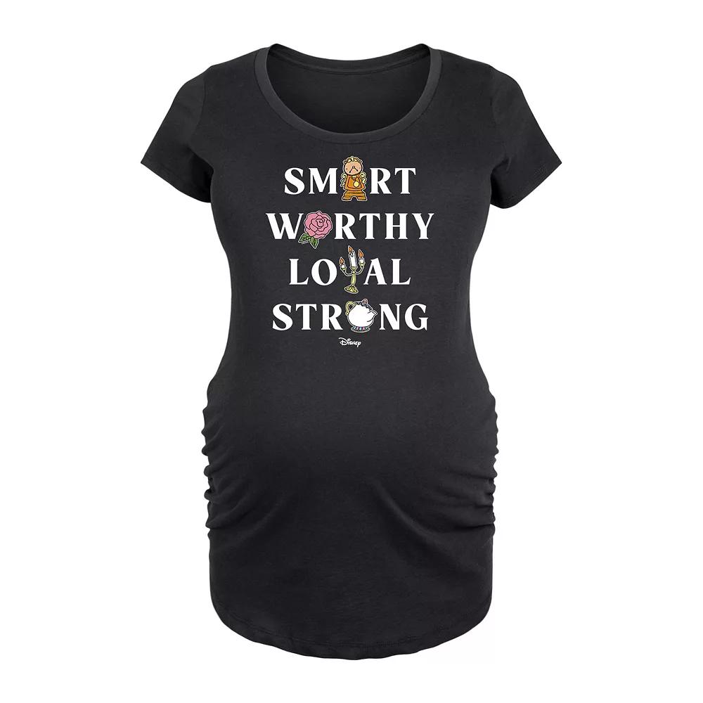 Disney's Beauty and the Beast Maternity Smart Worthy Loyal Graphic Tee, Women's,  Product Image