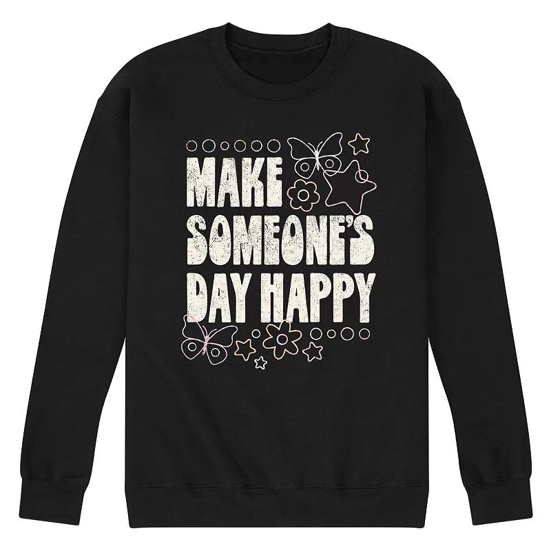 Men's Make Someone's Day Happy Fleece Sweatshirt,  Product Image