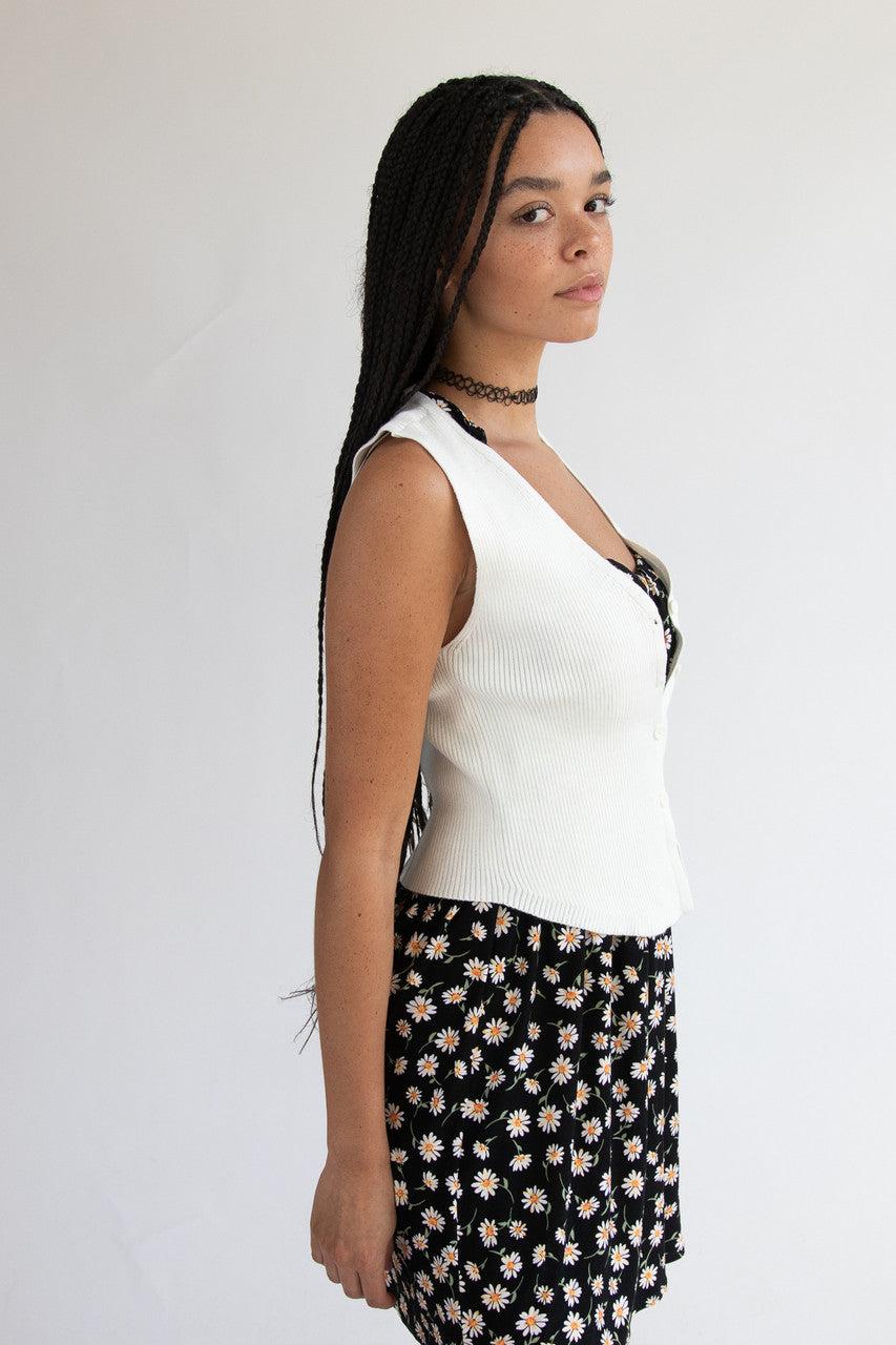 Ribbed V Neck Vest Product Image