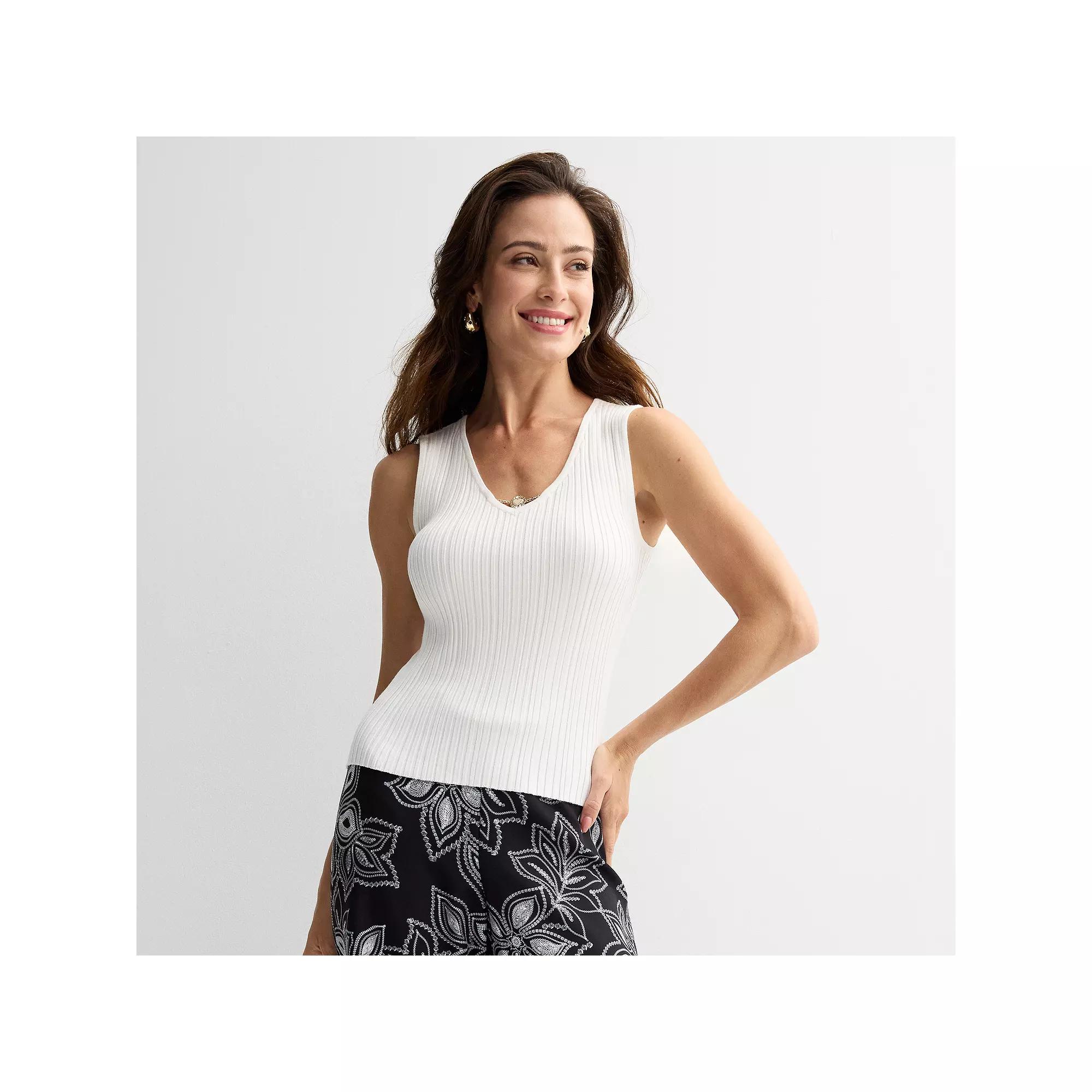 Women's Thalia Sodi Ribbed Sweater Tank Top,  Product Image