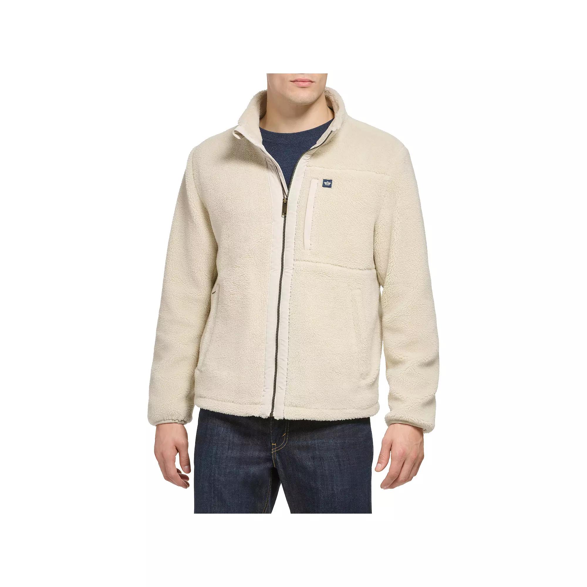 Mens Dockers Sherpa Zip Front Jacket Green Product Image