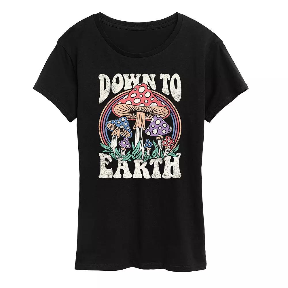 Women's Down To Earth Mushrooms Graphic Tee, Girl's,  Product Image