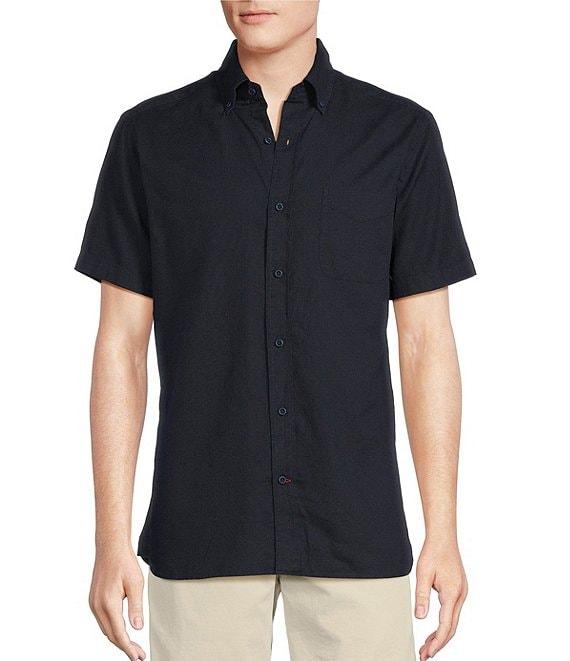 Cremieux Blue Label Solid Garment-Dyed Oxford Short Sleeve Woven Shirt Product Image