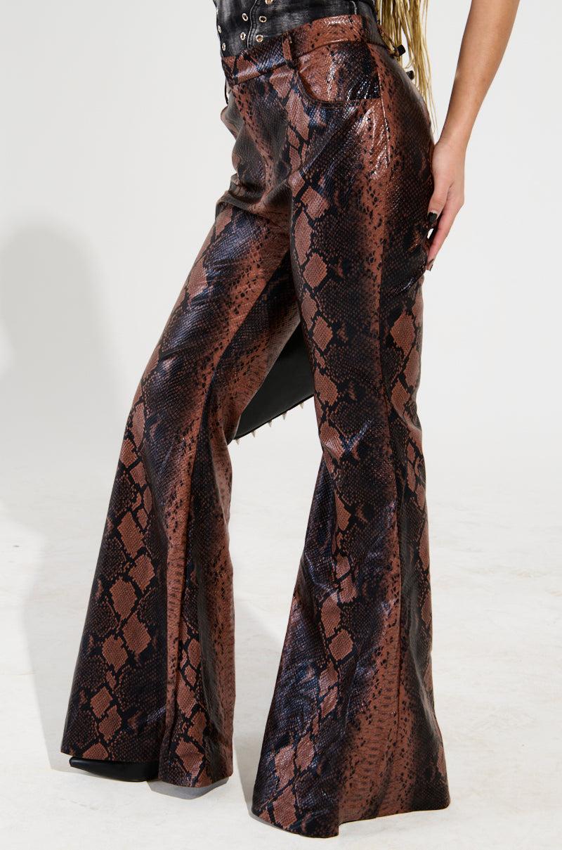 SNAKESKIN PRINCESS PU TROUSER Product Image