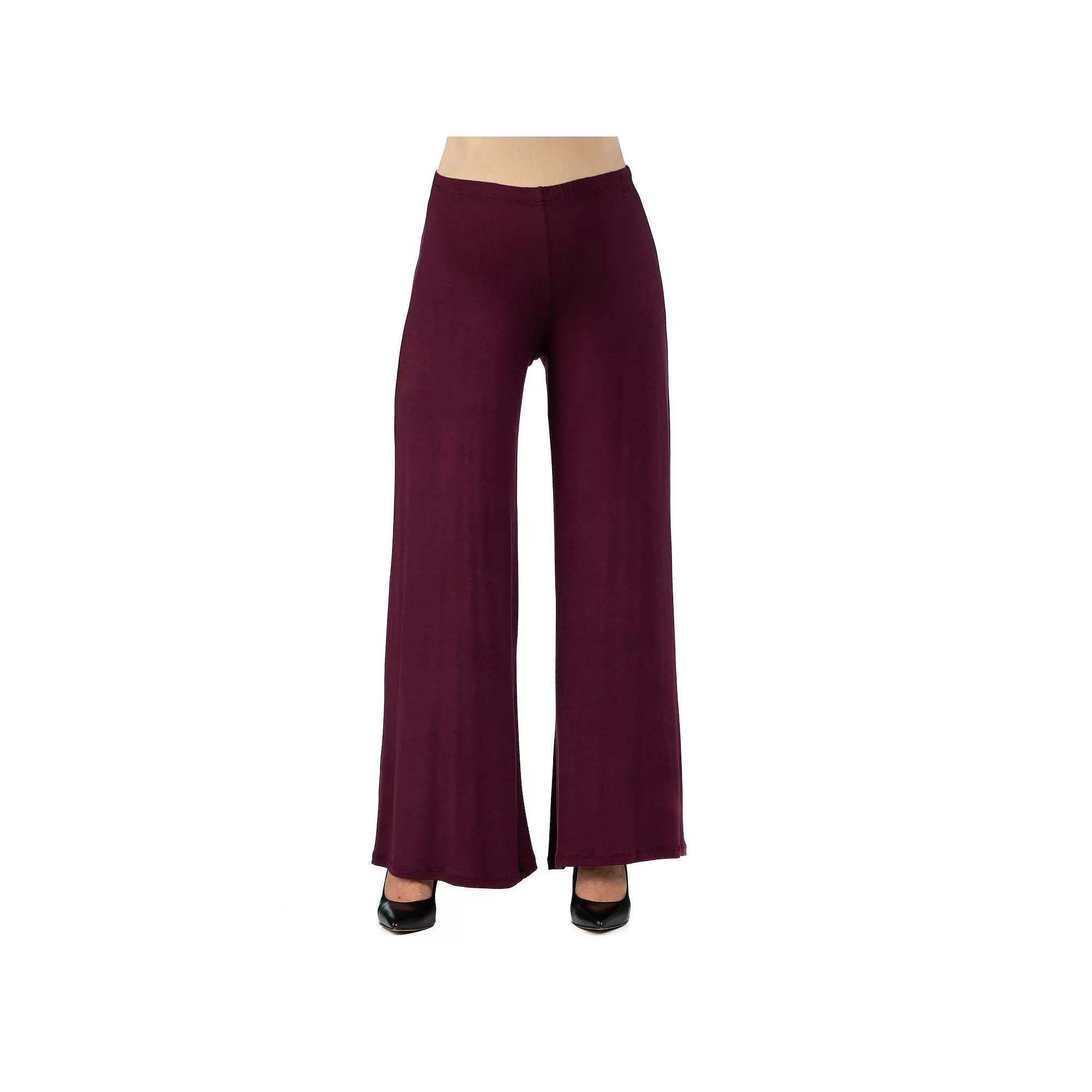 Maternity 24Seven Comfort Apparel Palazzo Pants, Women's, Size: XL-Mat, Red Product Image