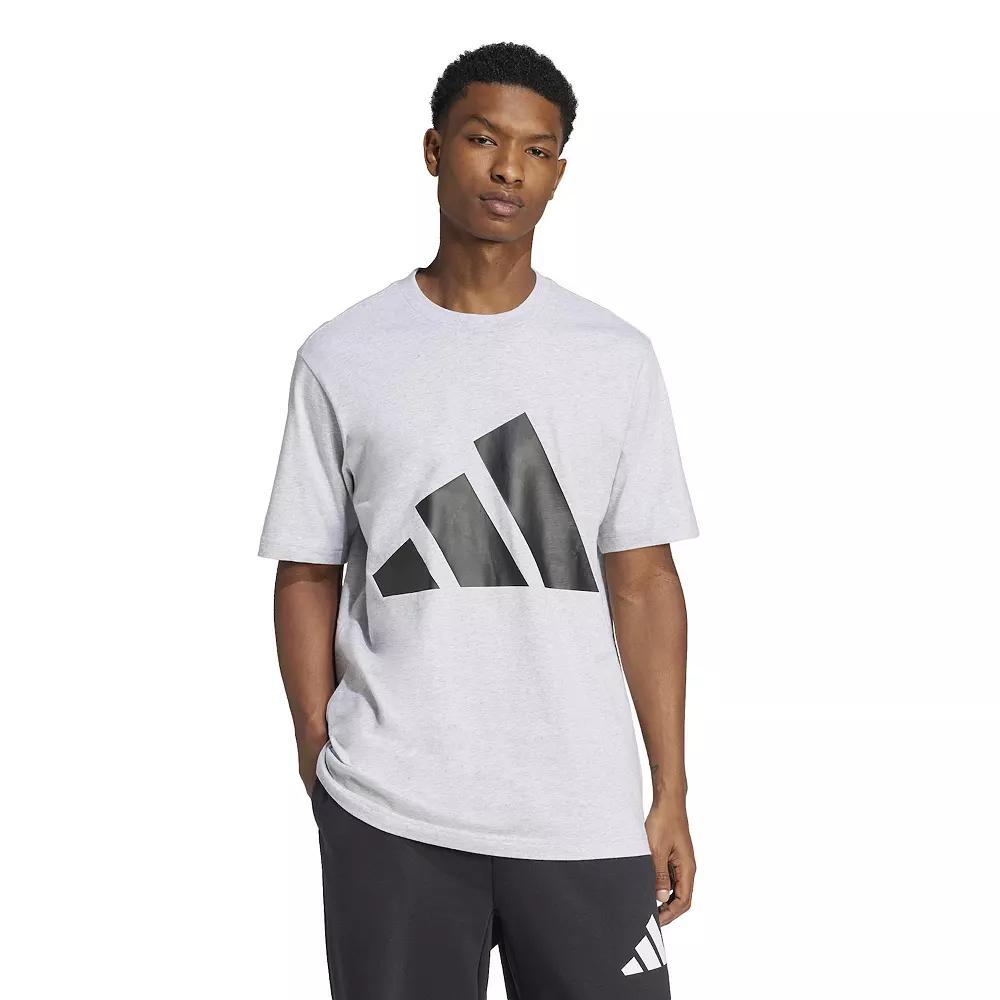 Men's adidas Essentials Big Logo Sportswear T-Shirt, Size: Large, Light Gray Grey Product Image