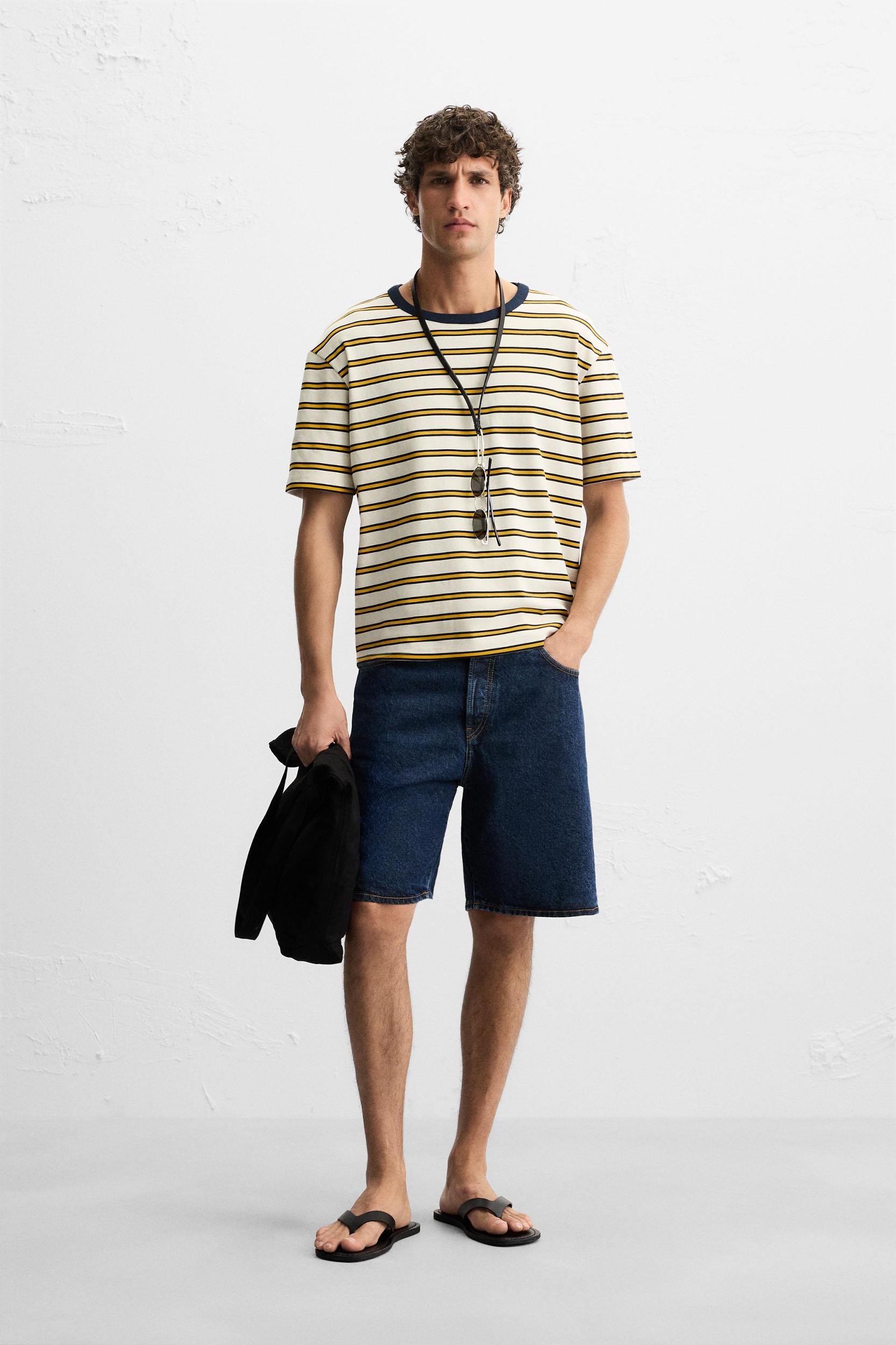 STRIPED JACQUARD T-SHIRT Product Image