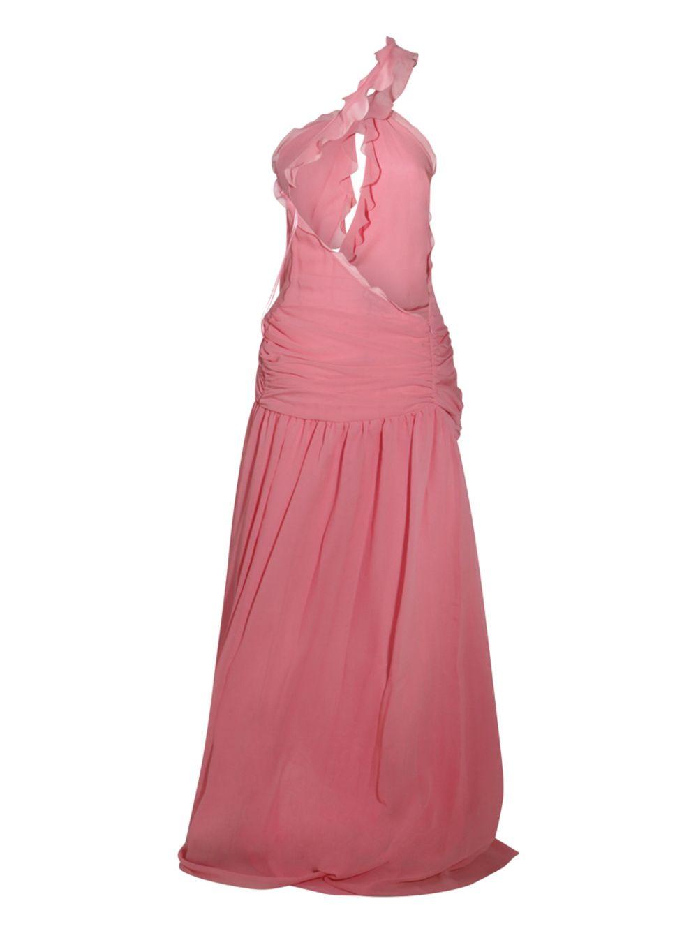 one-shoulder silk maxi dress Product Image