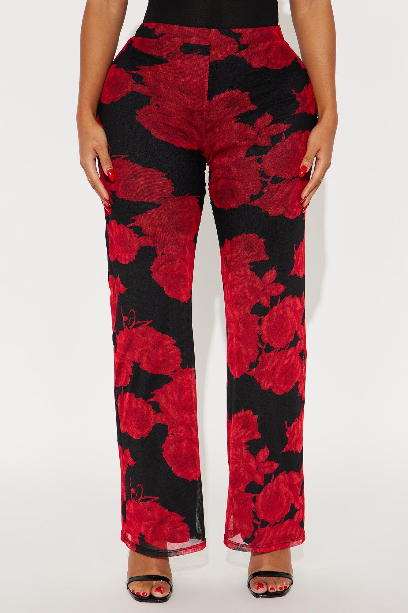Indie Floral Mesh Pant 33″ - Black/combo Female Product Image