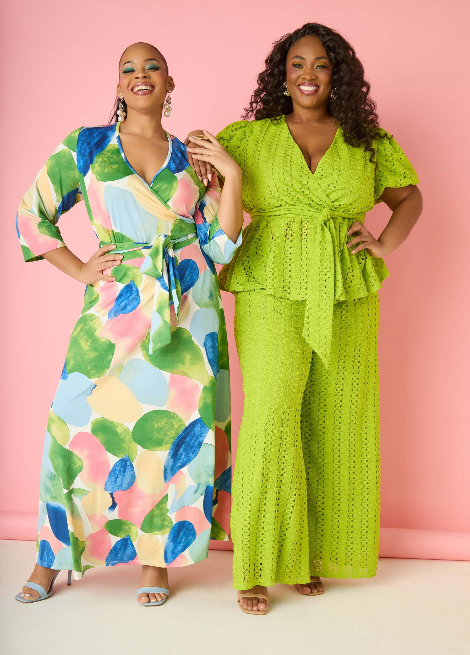 Watercolor Faux Wrap Maxi Dress Product Image