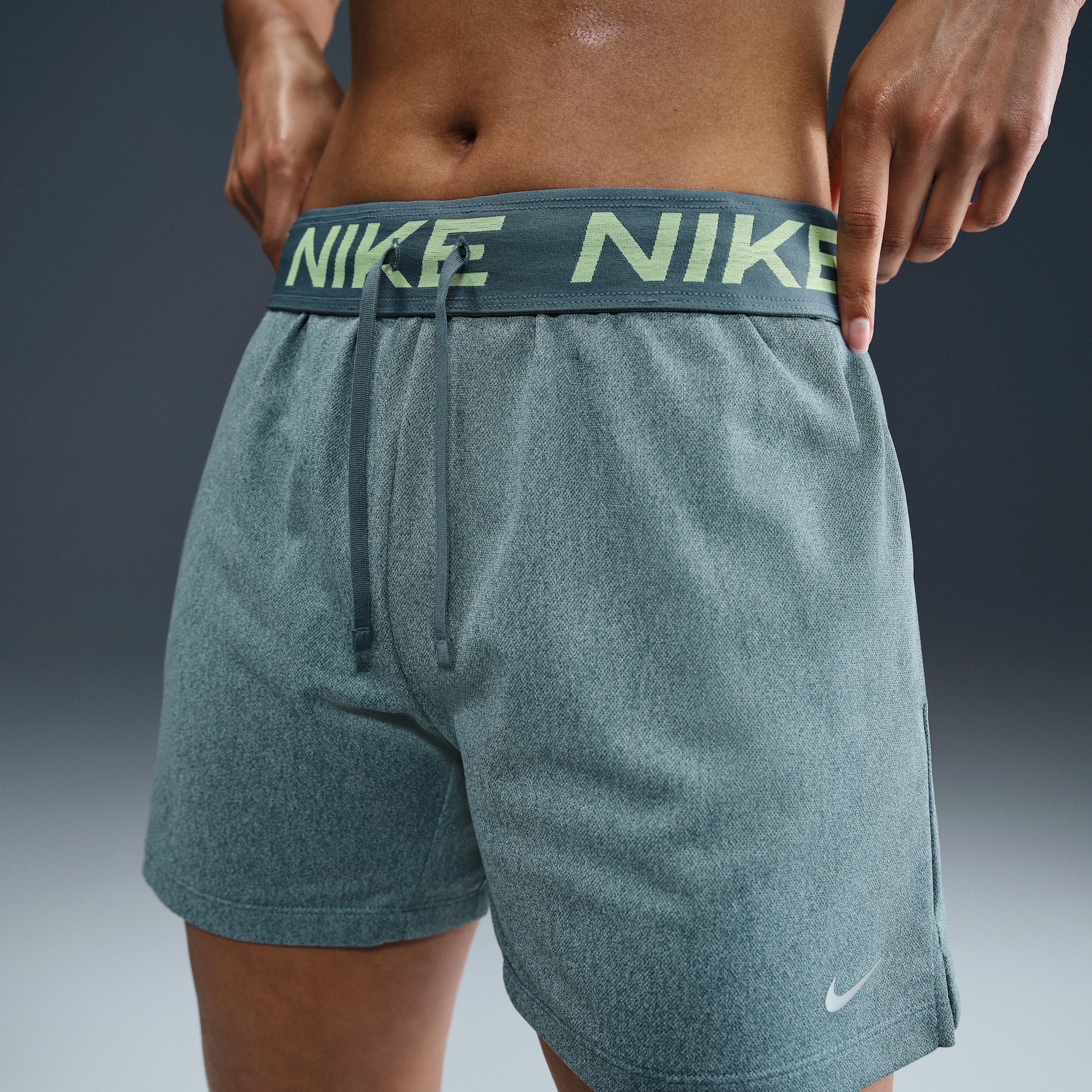 Nike Womens Attack Dri-FIT Fitness Mid-Rise 5 Unlined Shorts | DX6024-006 Product Image