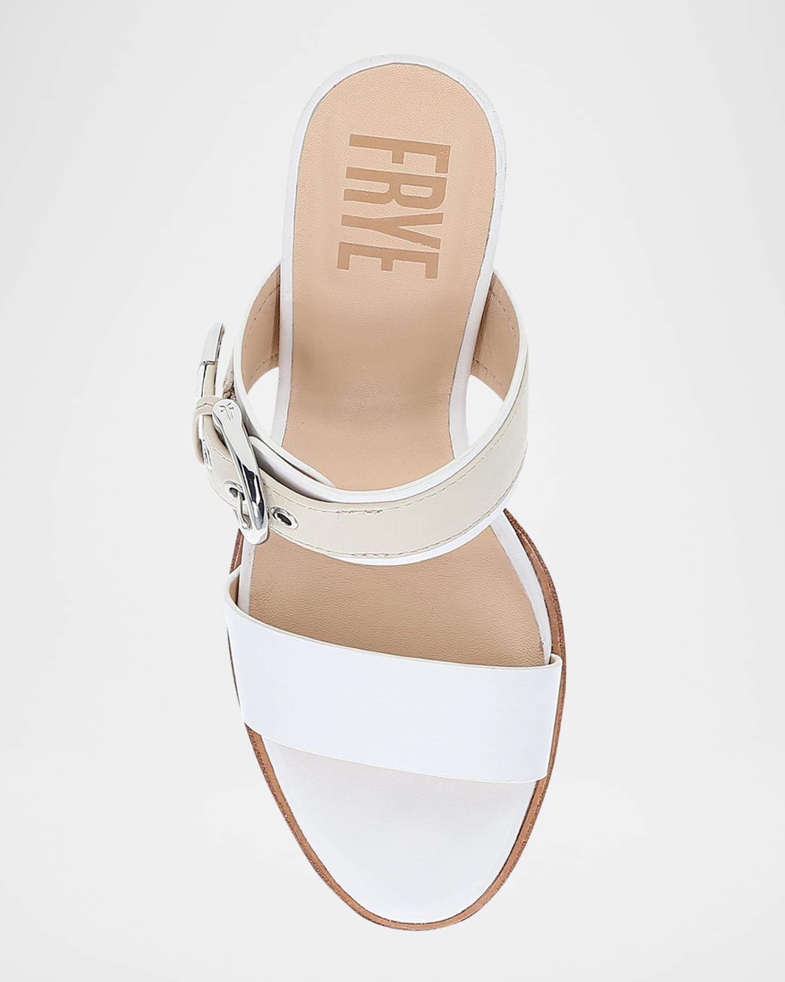 Stella Leather Buckle Dual-Band Sandals Product Image