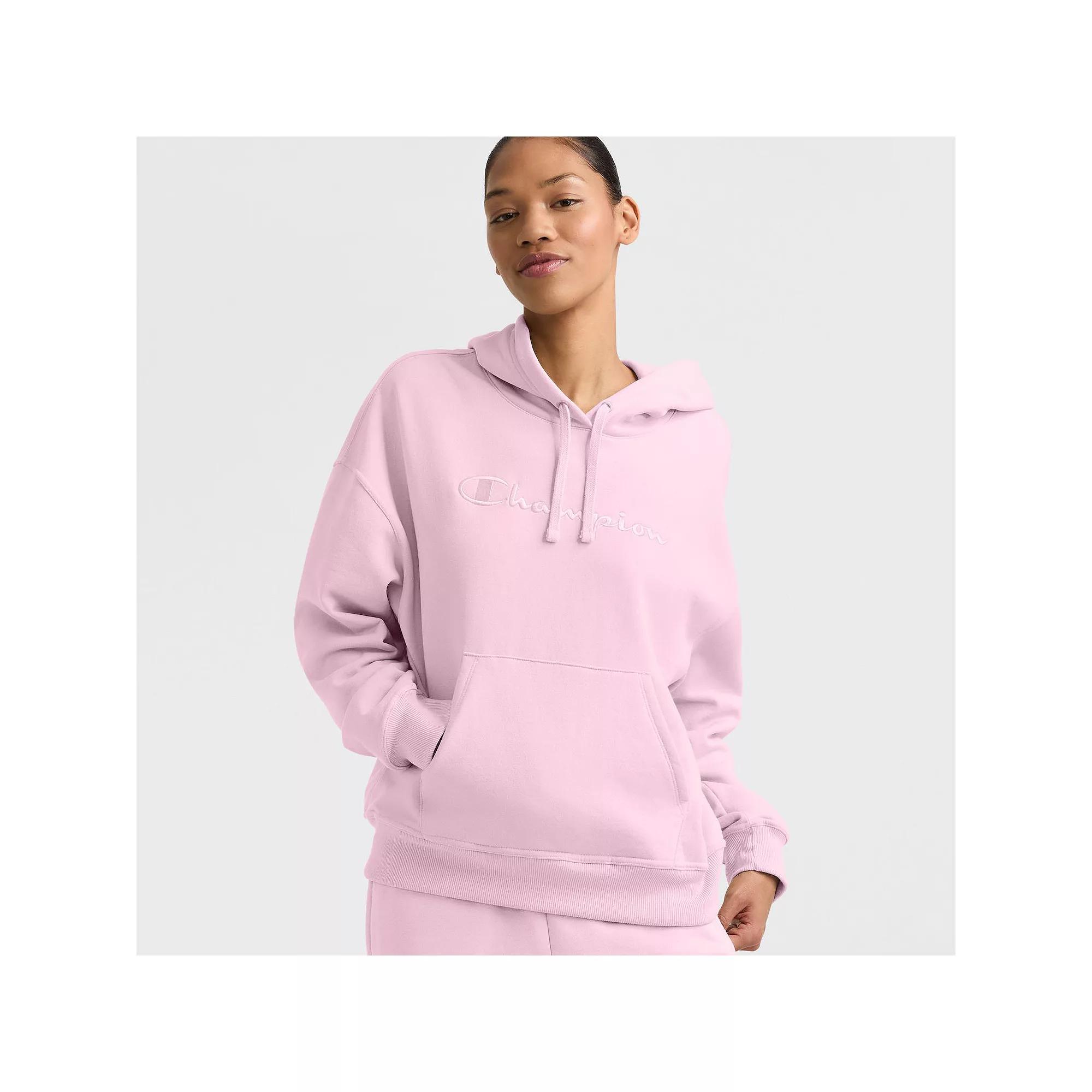 Women's Champion® Powerblend Embroidered Logo Hoodie,  Product Image