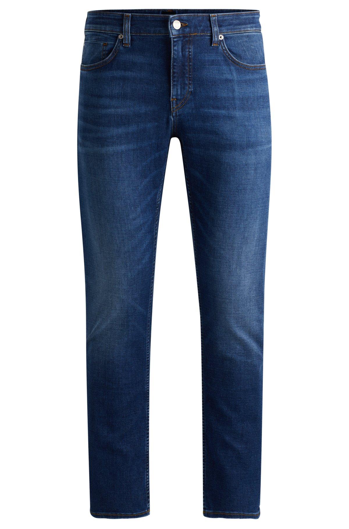 Delaware Slim-fit jeans in dark-blue super-soft denim Product Image