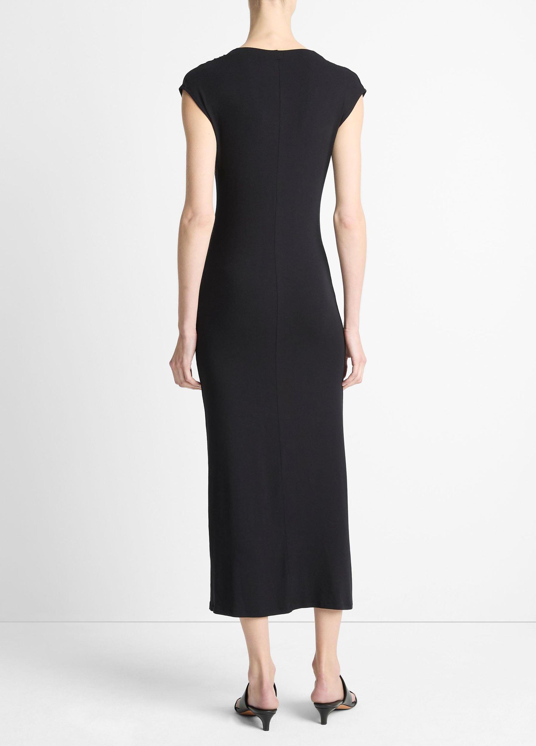 Jersey Draped Cowl-Neck Dress Product Image