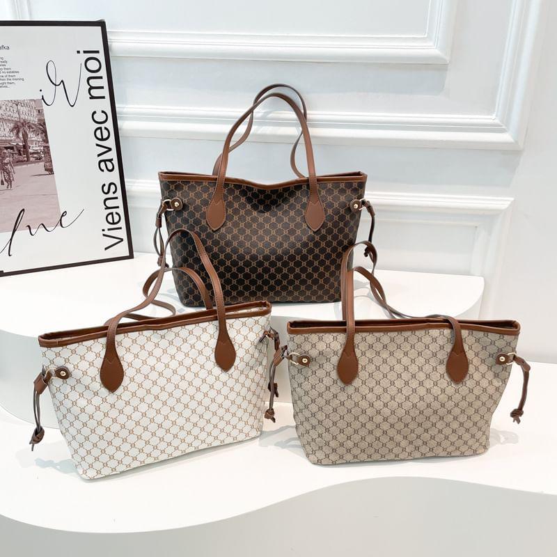 Patterned Drawstring Tote Bag Product Image