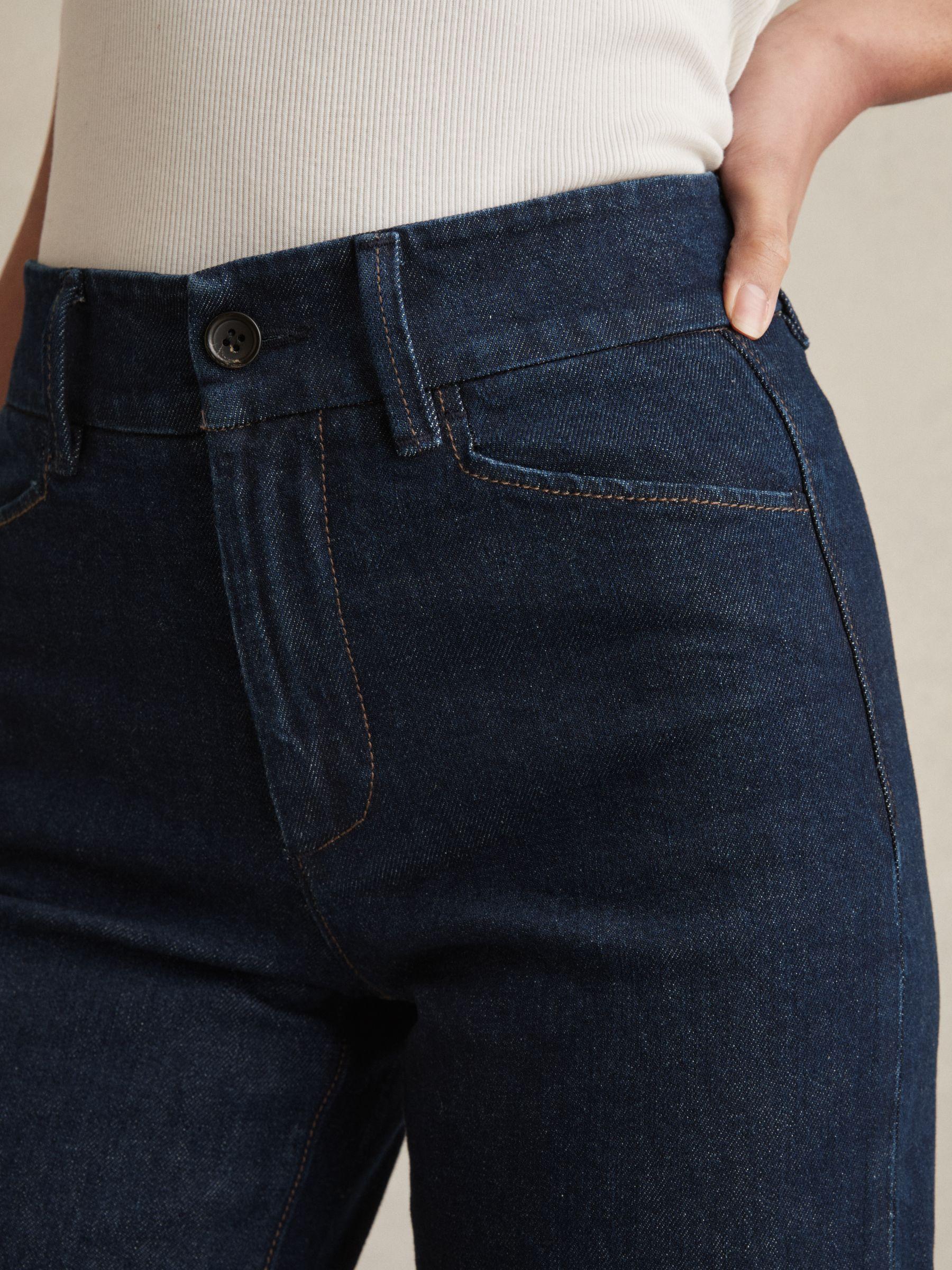 Paige Petite Wide-Leg Jeans in Dark Edinburgh Blue Product Image