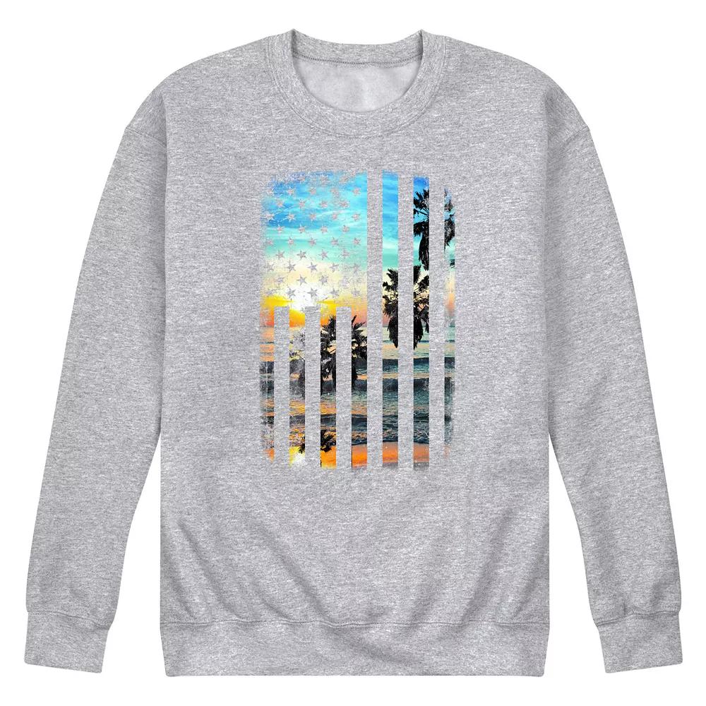 Men's Sunset Flag Fleece Sweatshirt,  Product Image