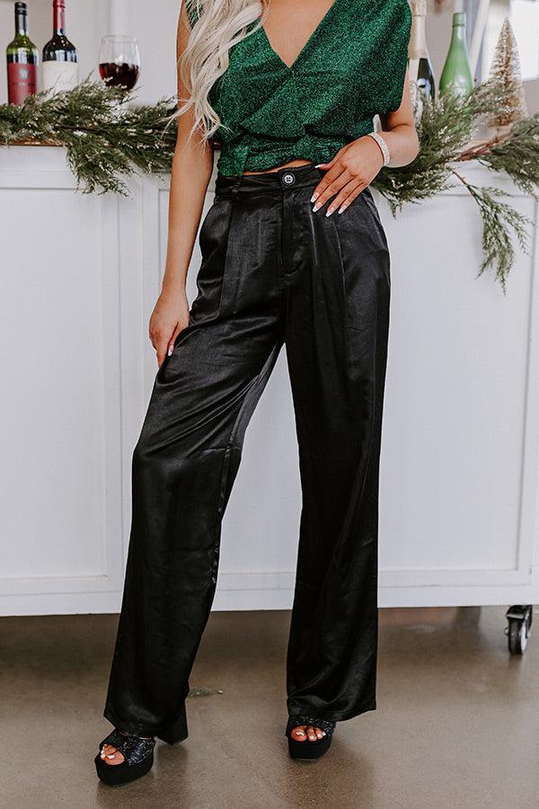 Destiny High Waist Satin Pants Product Image