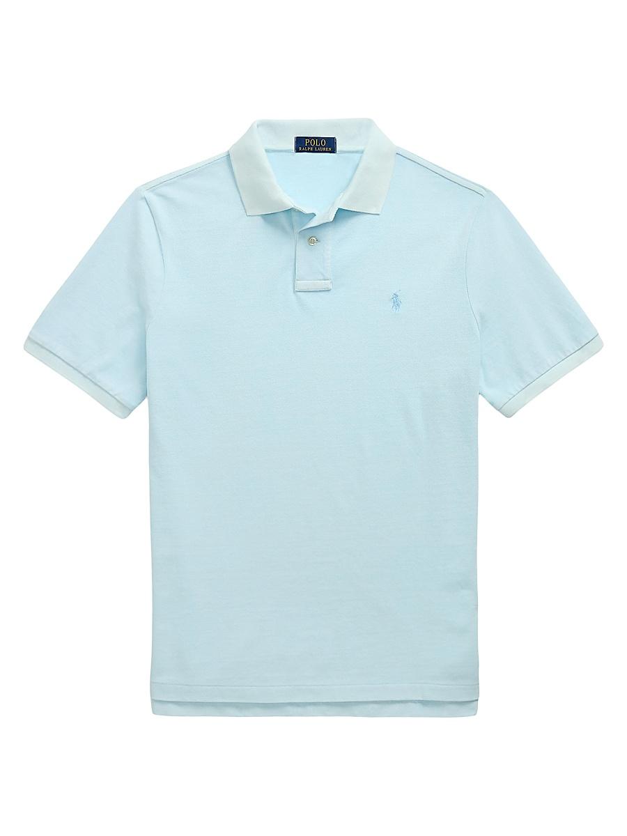 Mens Classic-Fit Mineral-Dyed Mesh Polo Shirt Product Image