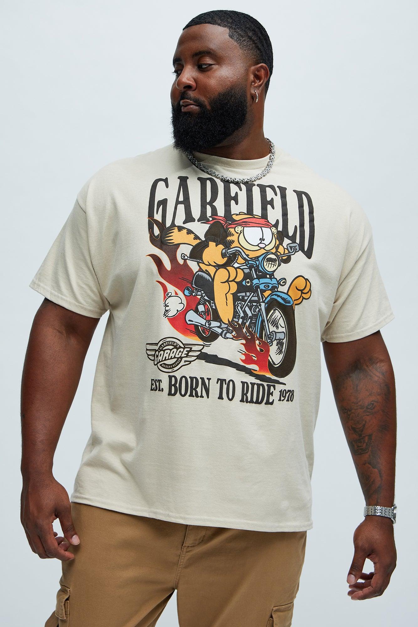 Garfield Born To Ride Short Sleeve Tee - Sand Product Image